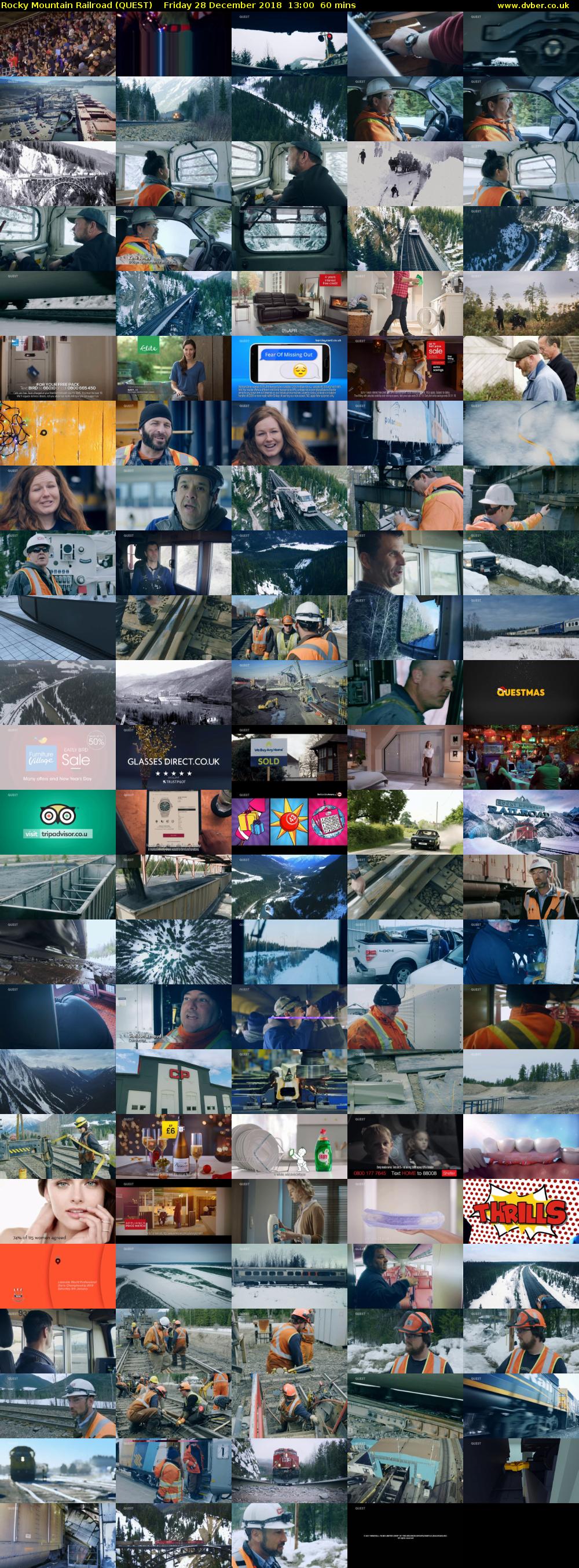 Rocky Mountain Railroad (QUEST) Friday 28 December 2018 13:00 - 14:00