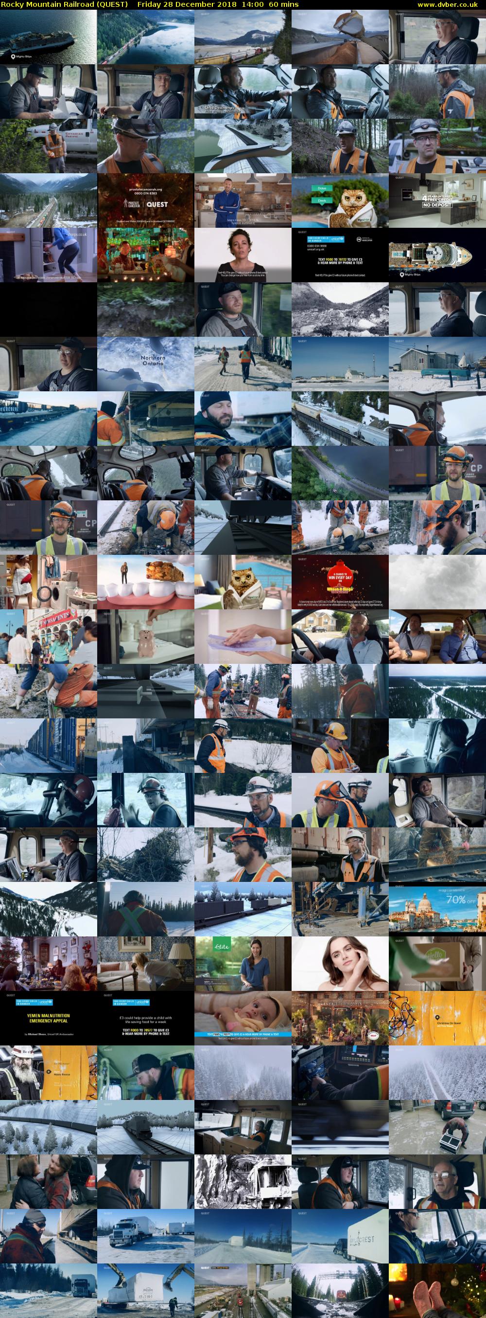 Rocky Mountain Railroad (QUEST) Friday 28 December 2018 14:00 - 15:00