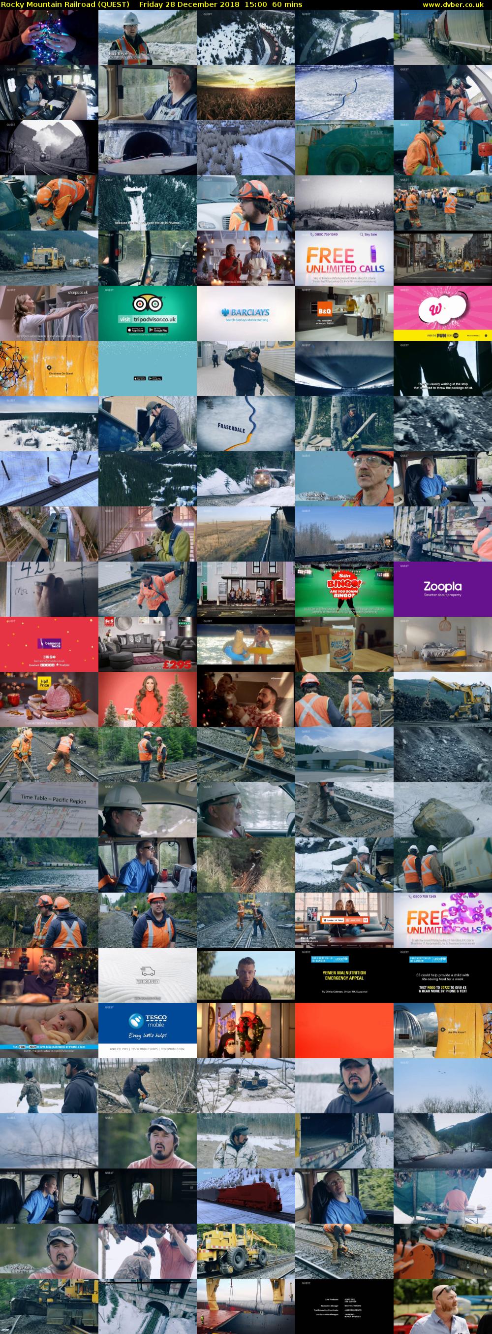 Rocky Mountain Railroad (QUEST) Friday 28 December 2018 15:00 - 16:00