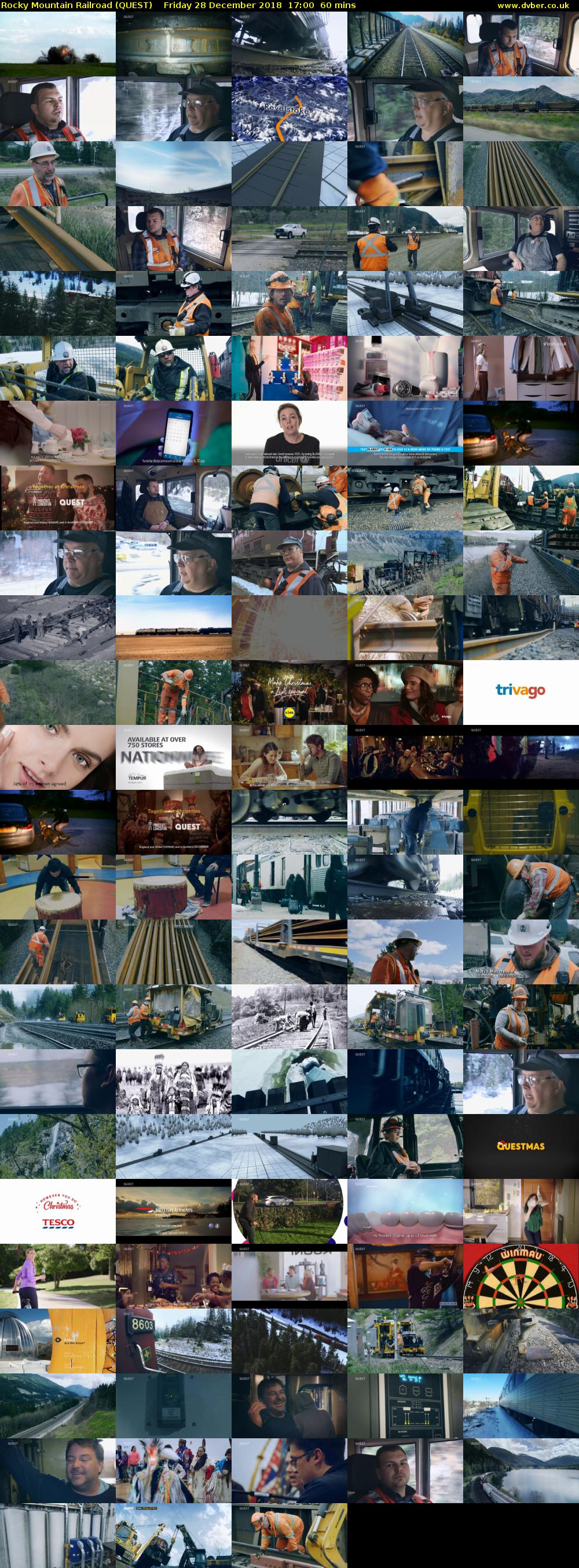 Rocky Mountain Railroad (QUEST) Friday 28 December 2018 17:00 - 18:00