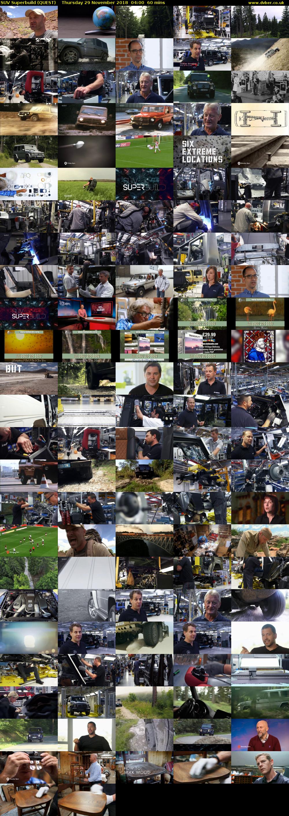 SUV Superbuild (QUEST) Thursday 29 November 2018 04:00 - 05:00