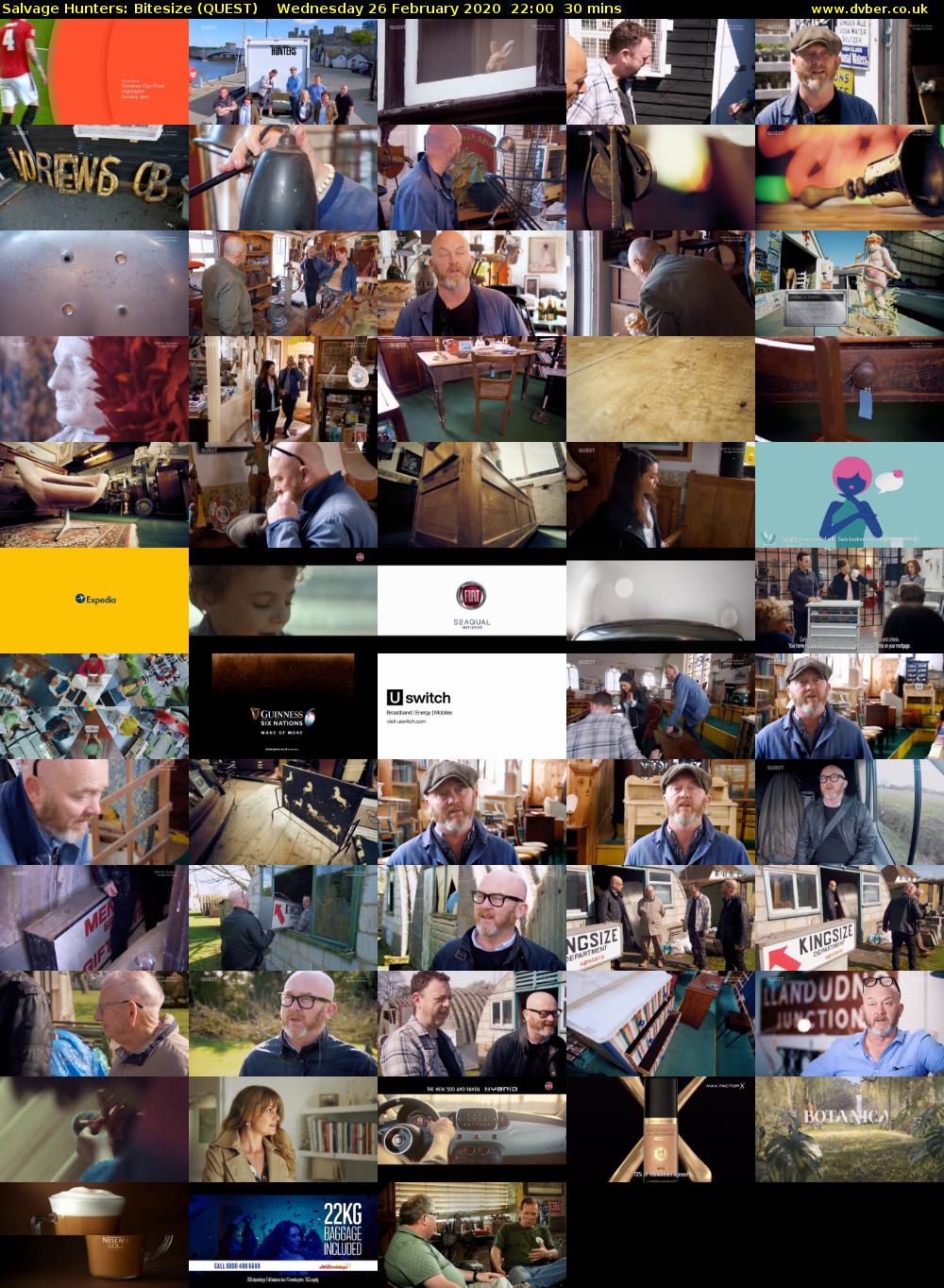 Salvage Hunters: Bitesize (QUEST) Wednesday 26 February 2020 22:00 - 22:30