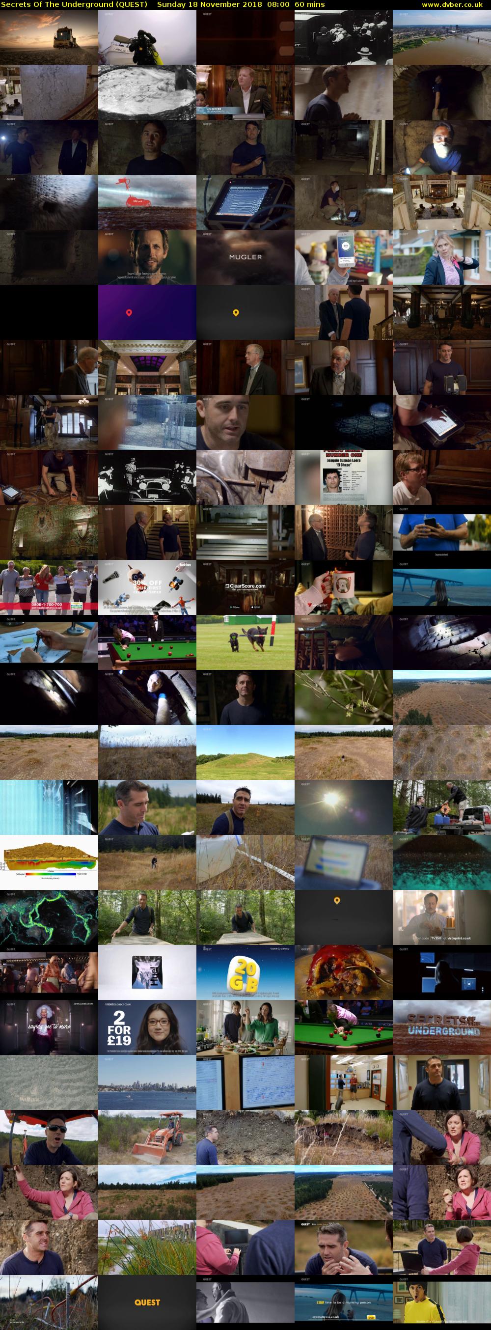 Secrets Of The Underground (QUEST) Sunday 18 November 2018 08:00 - 09:00