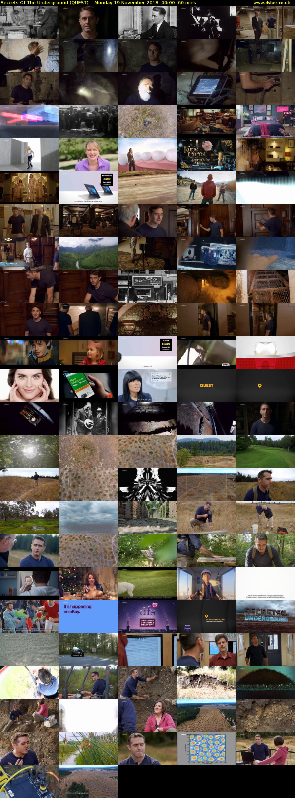 Secrets Of The Underground (QUEST) Monday 19 November 2018 00:00 - 01:00