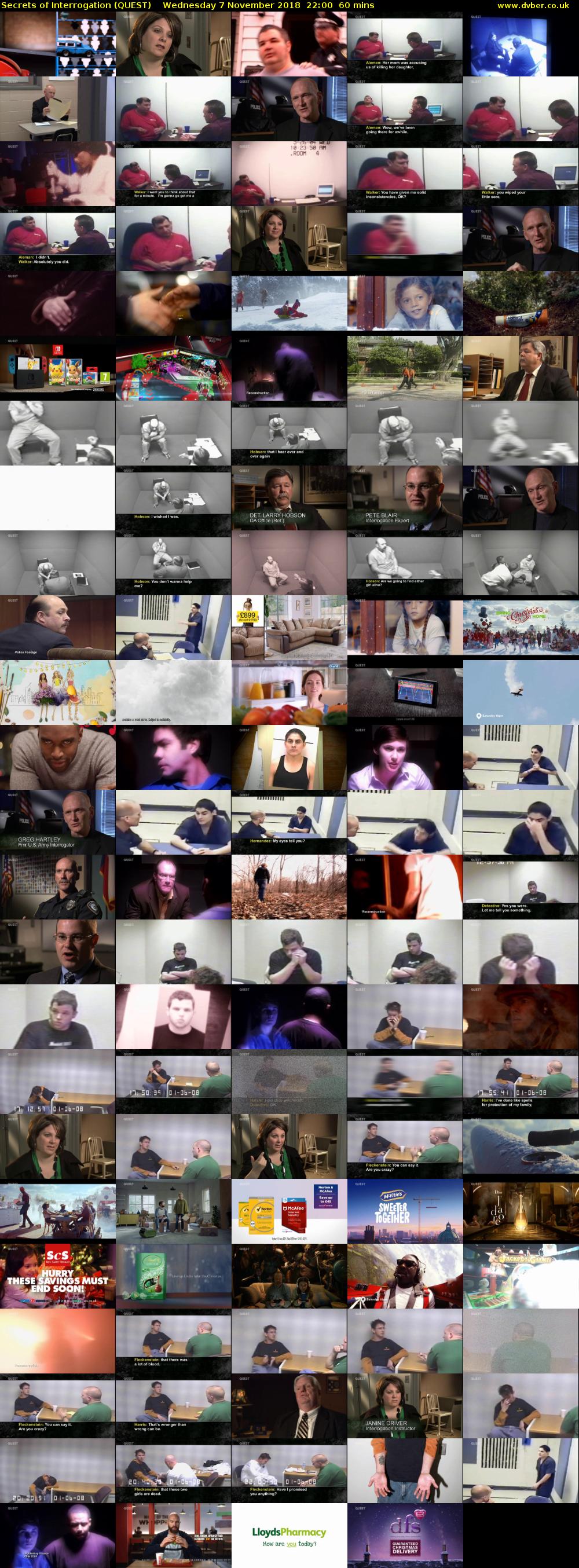 Secrets of Interrogation (QUEST) Wednesday 7 November 2018 22:00 - 23:00