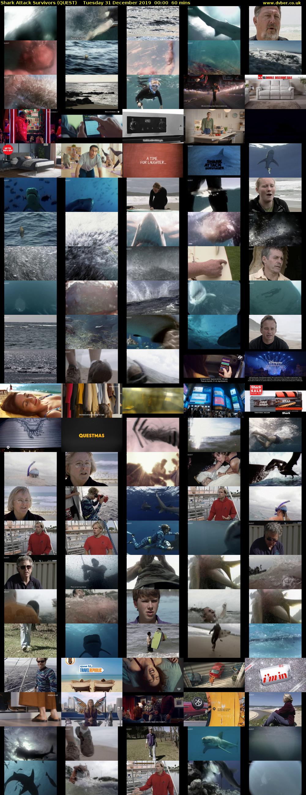 Shark Attack Survivors (QUEST) Tuesday 31 December 2019 00:00 - 01:00