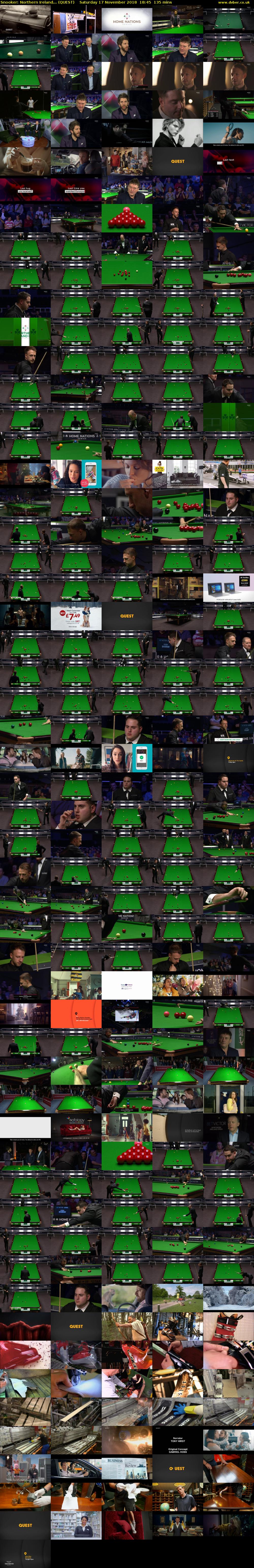 Snooker: Northern Ireland... (QUEST) Saturday 17 November 2018 18:45 - 21:00