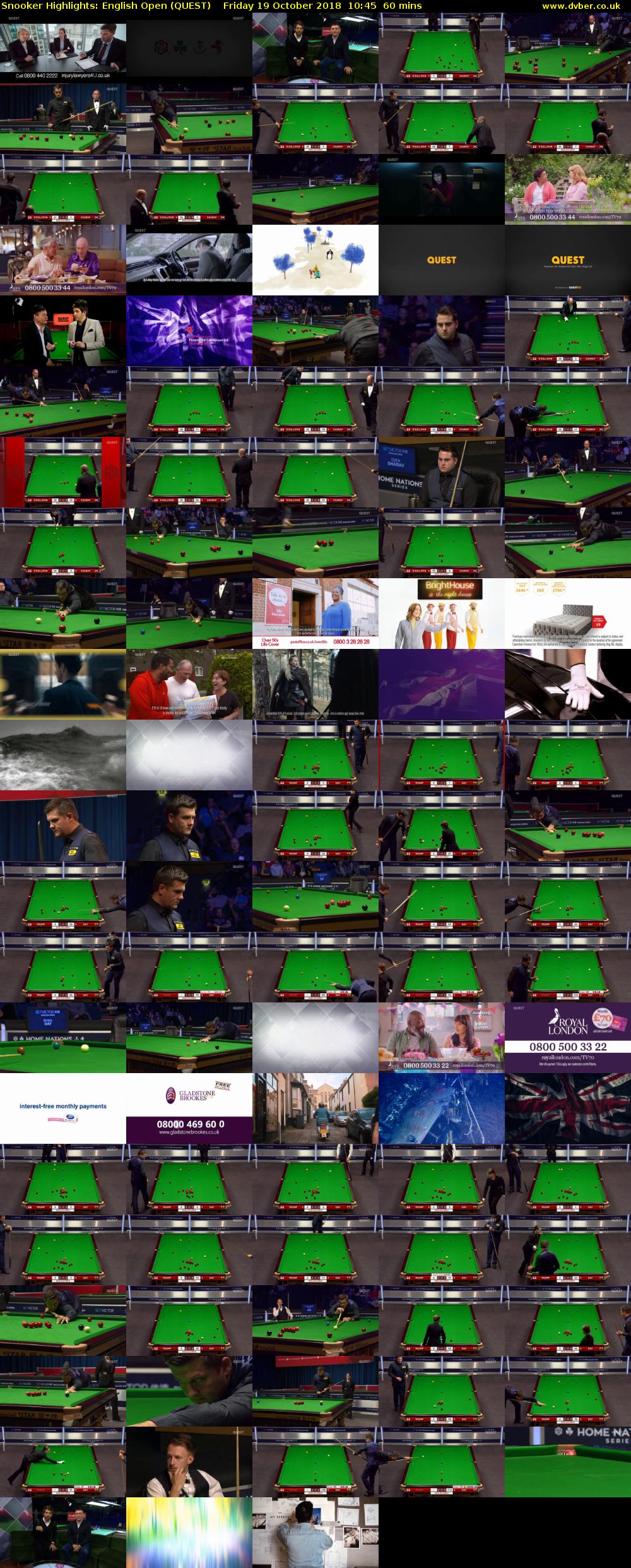 Snooker Highlights: English Open (QUEST) Friday 19 October 2018 10:45 - 11:45