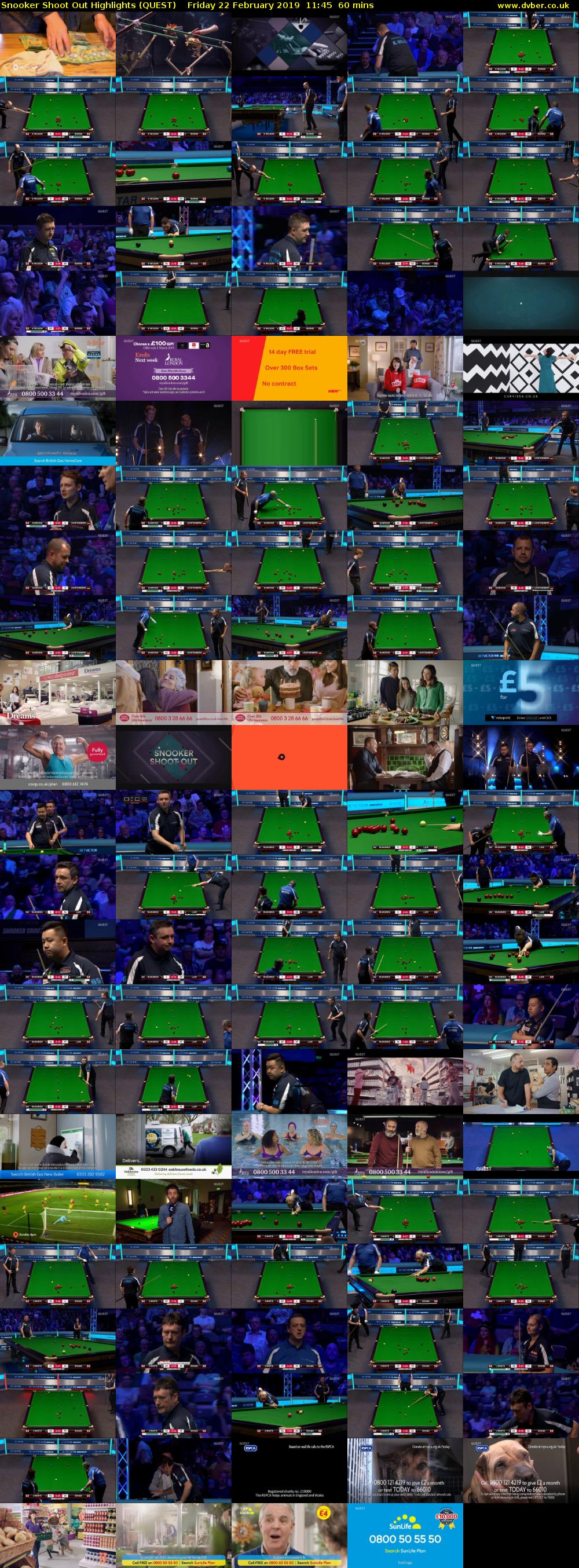Snooker Shoot Out Highlights (QUEST) Friday 22 February 2019 11:45 - 12:45