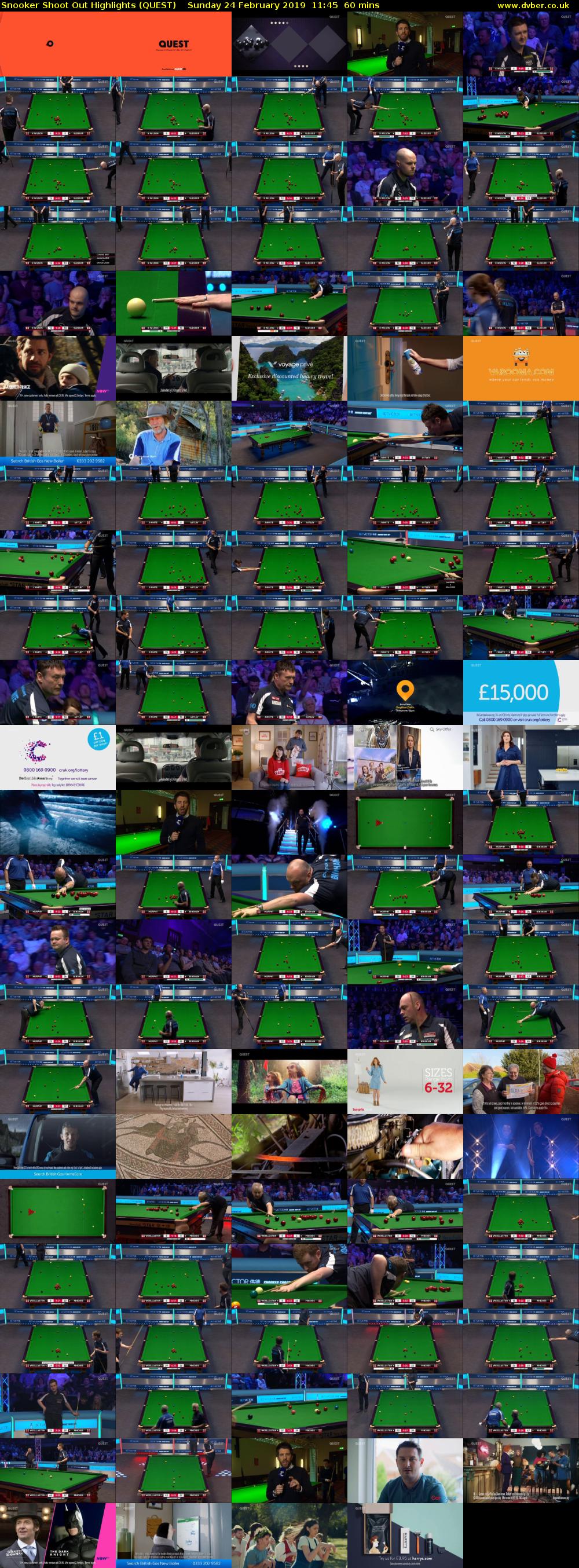 Snooker Shoot Out Highlights (QUEST) Sunday 24 February 2019 11:45 - 12:45