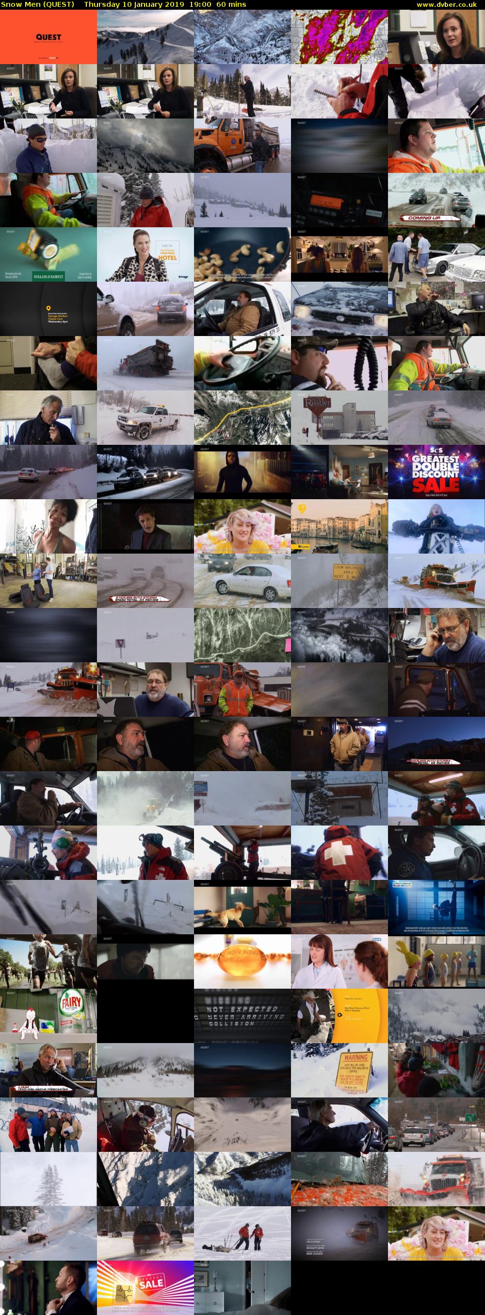 Snow Men (QUEST) Thursday 10 January 2019 19:00 - 20:00