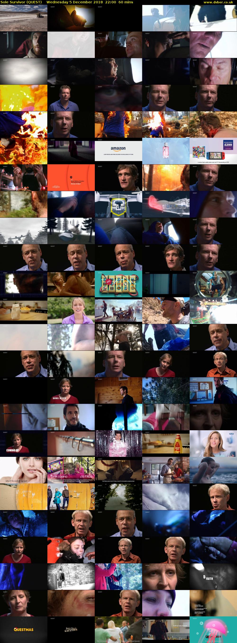 Sole Survivor (QUEST) Wednesday 5 December 2018 22:00 - 23:00