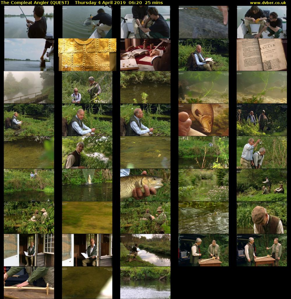 The Compleat Angler (QUEST) Thursday 4 April 2019 06:20 - 06:45