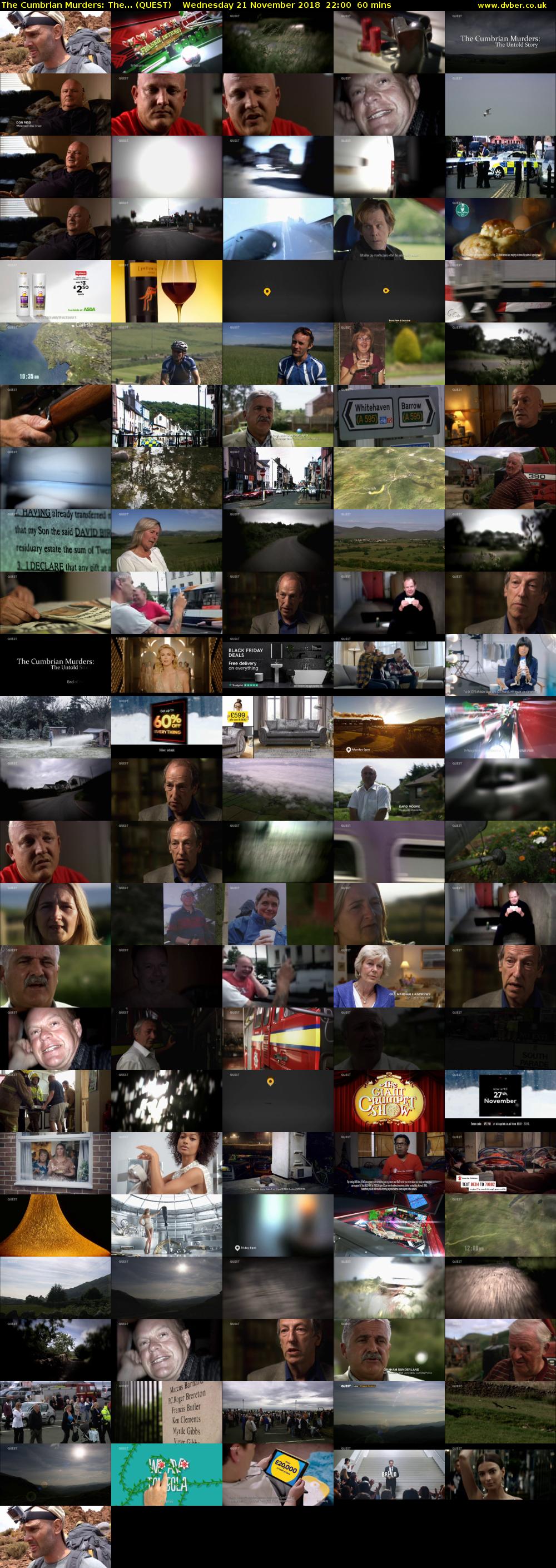 The Cumbrian Murders: The... (QUEST) Wednesday 21 November 2018 22:00 - 23:00