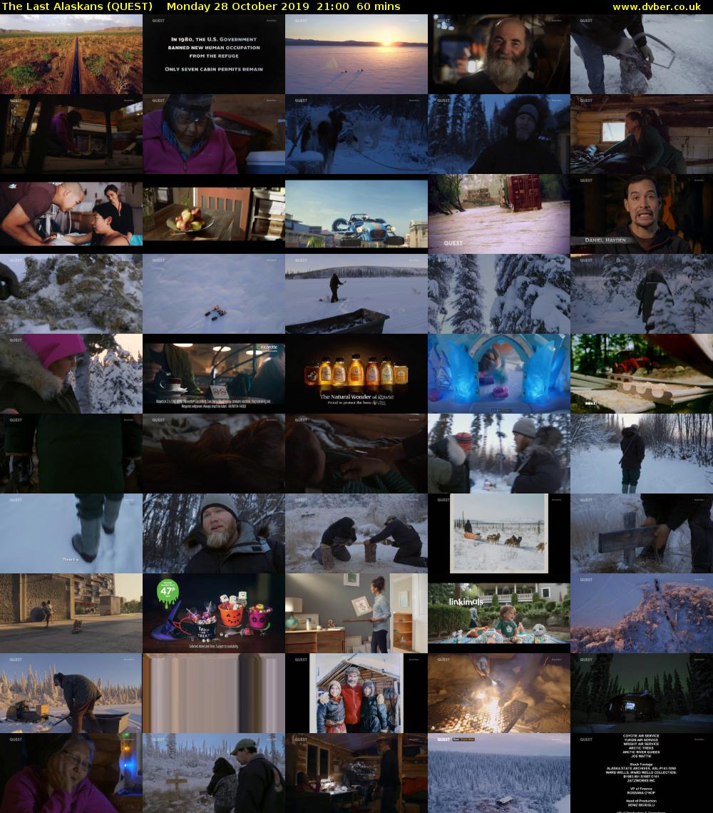 The Last Alaskans (QUEST) Monday 28 October 2019 21:00 - 22:00