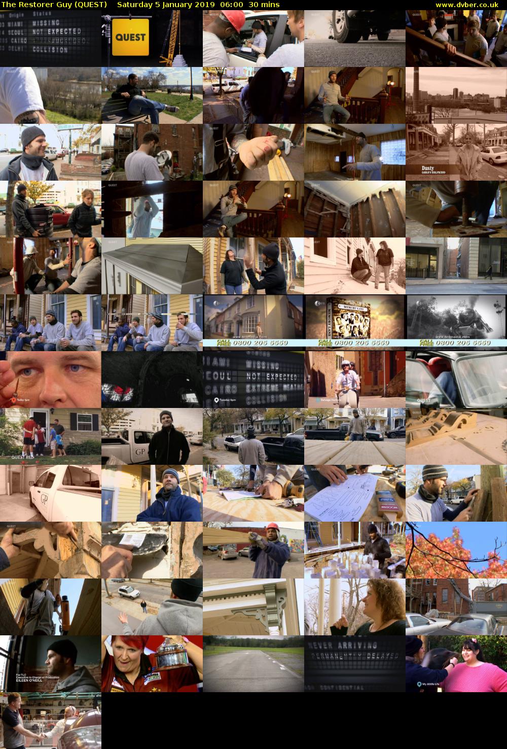 The Restorer Guy (QUEST) Saturday 5 January 2019 06:00 - 06:30