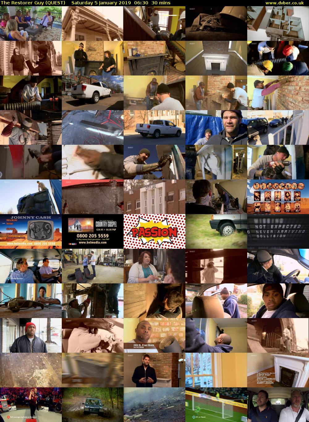 The Restorer Guy (QUEST) Saturday 5 January 2019 06:30 - 07:00