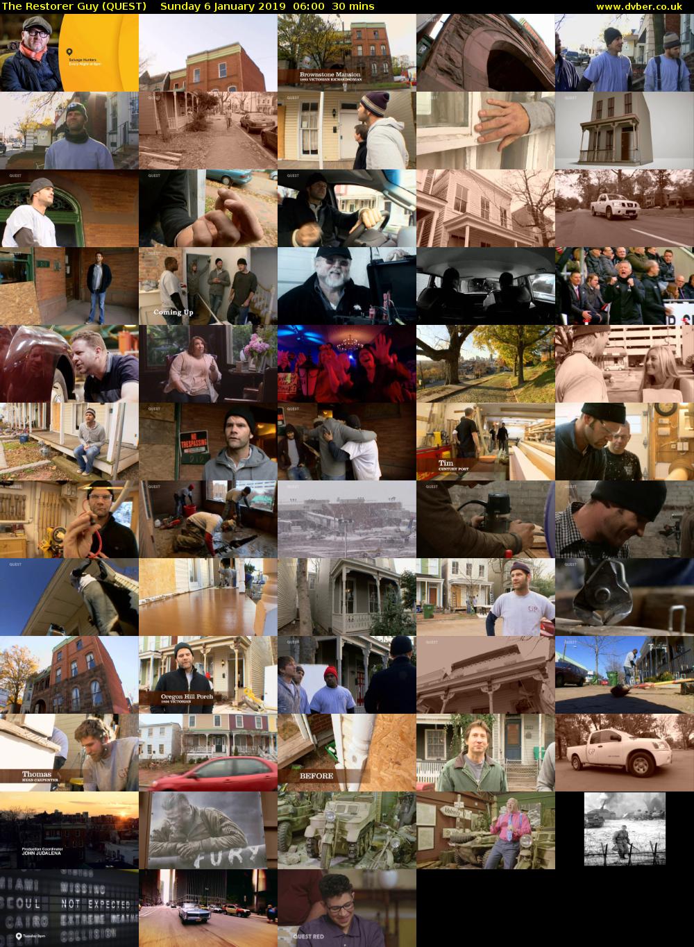 The Restorer Guy (QUEST) Sunday 6 January 2019 06:00 - 06:30