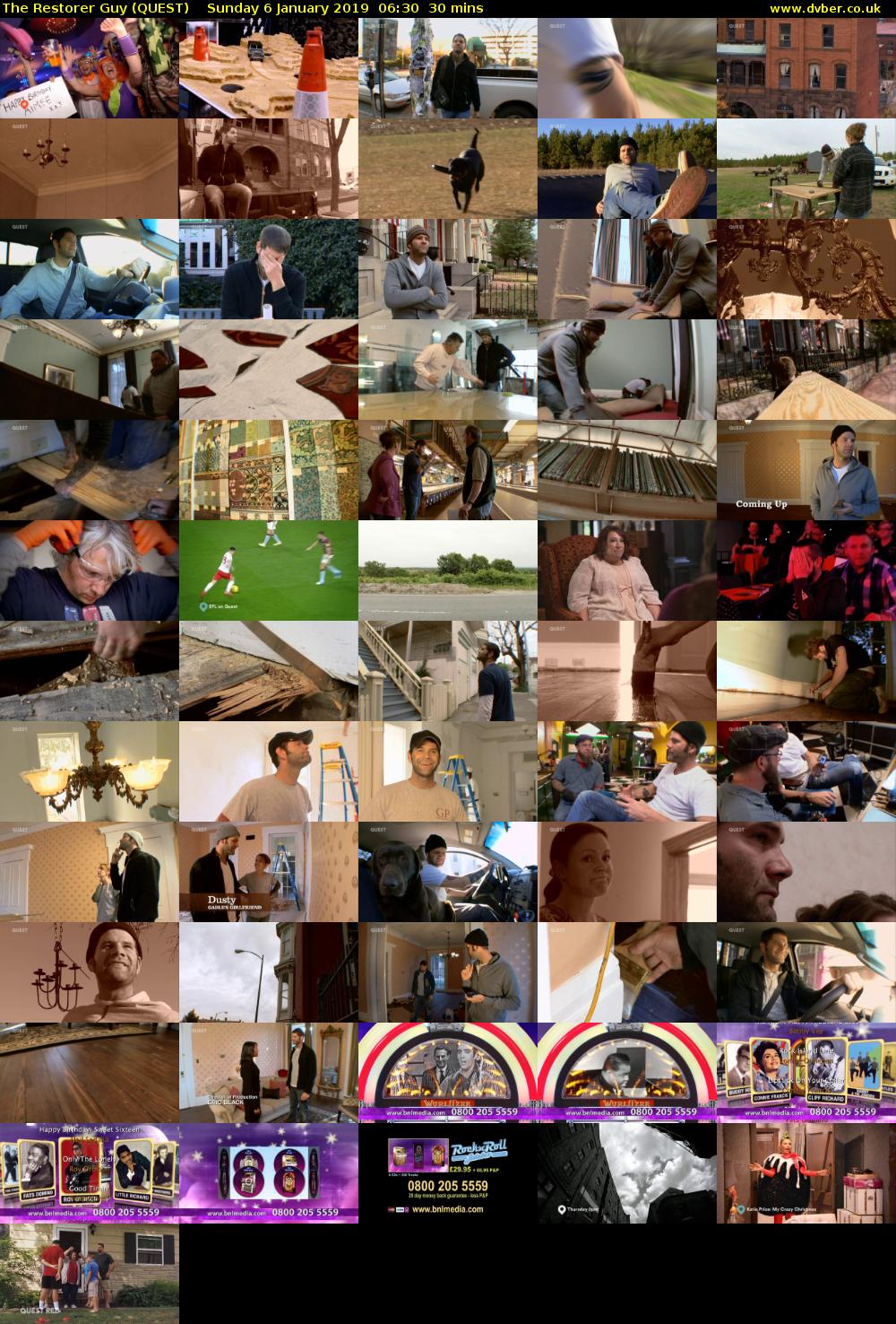 The Restorer Guy (QUEST) Sunday 6 January 2019 06:30 - 07:00