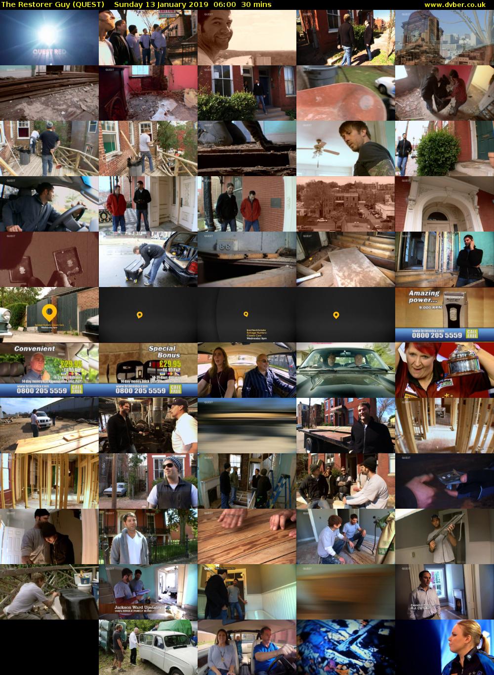 The Restorer Guy (QUEST) Sunday 13 January 2019 06:00 - 06:30