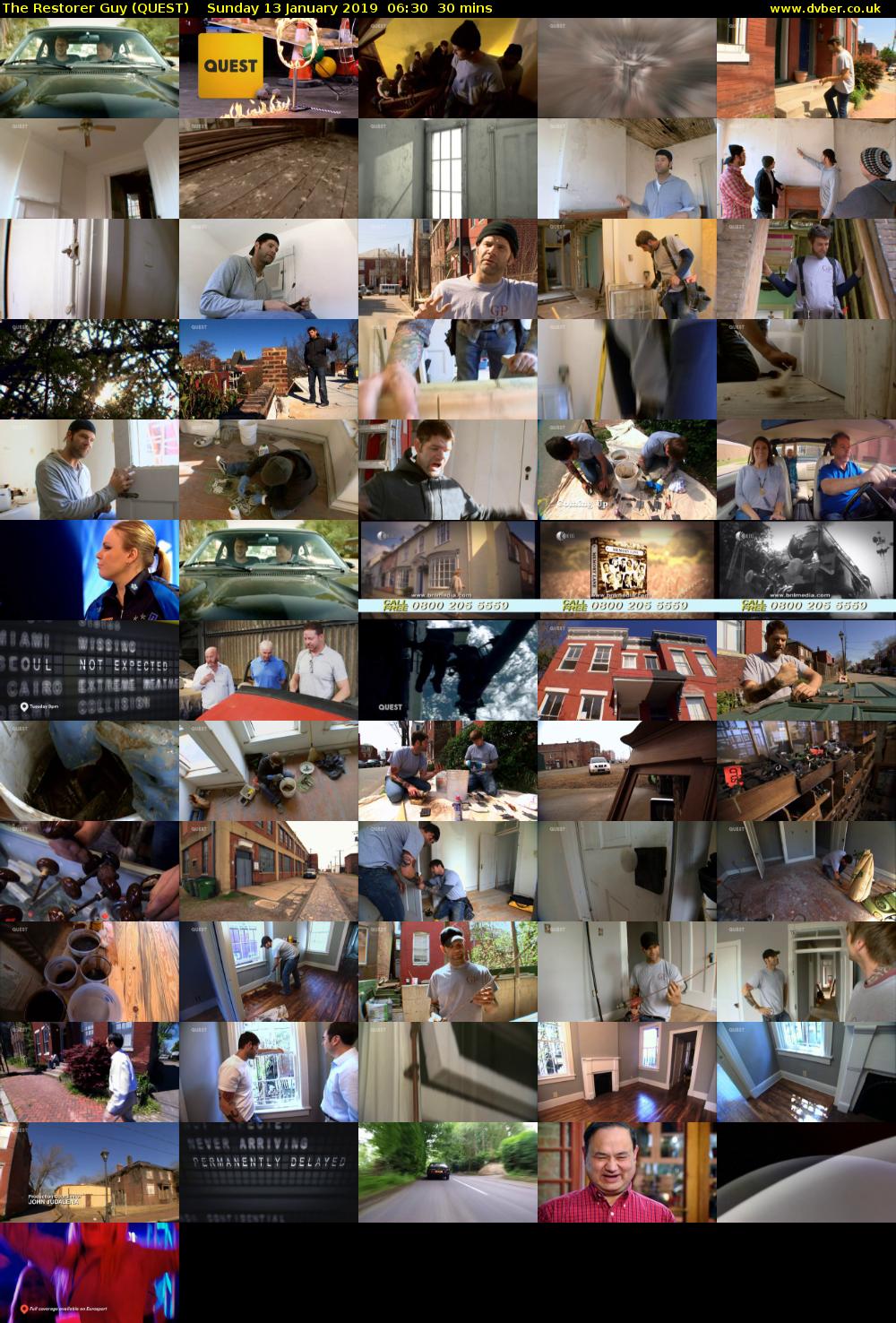 The Restorer Guy (QUEST) Sunday 13 January 2019 06:30 - 07:00