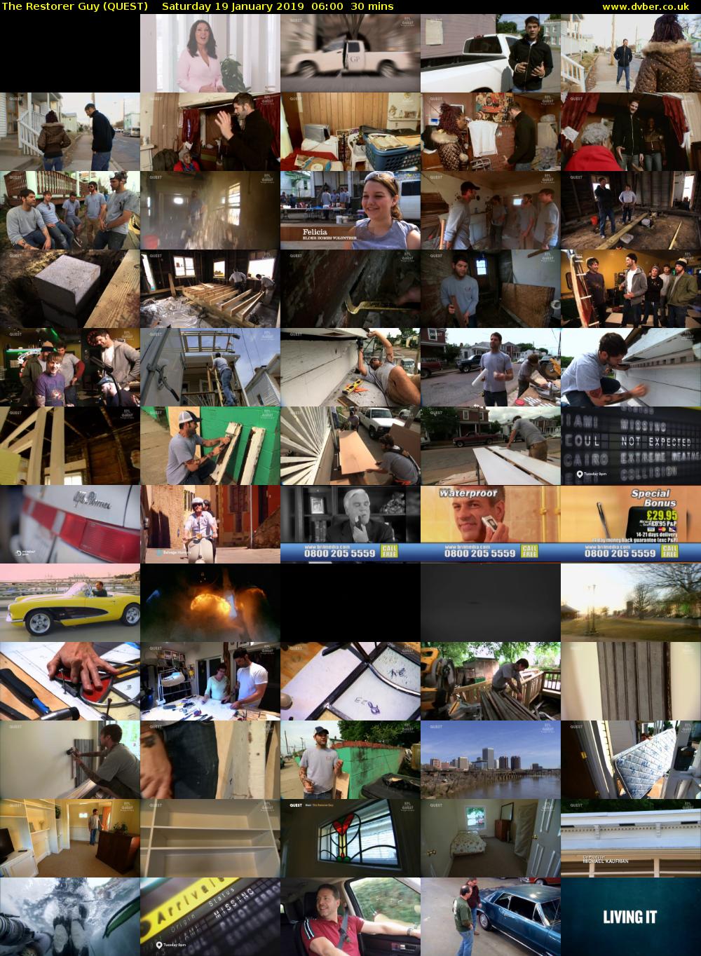 The Restorer Guy (QUEST) Saturday 19 January 2019 06:00 - 06:30