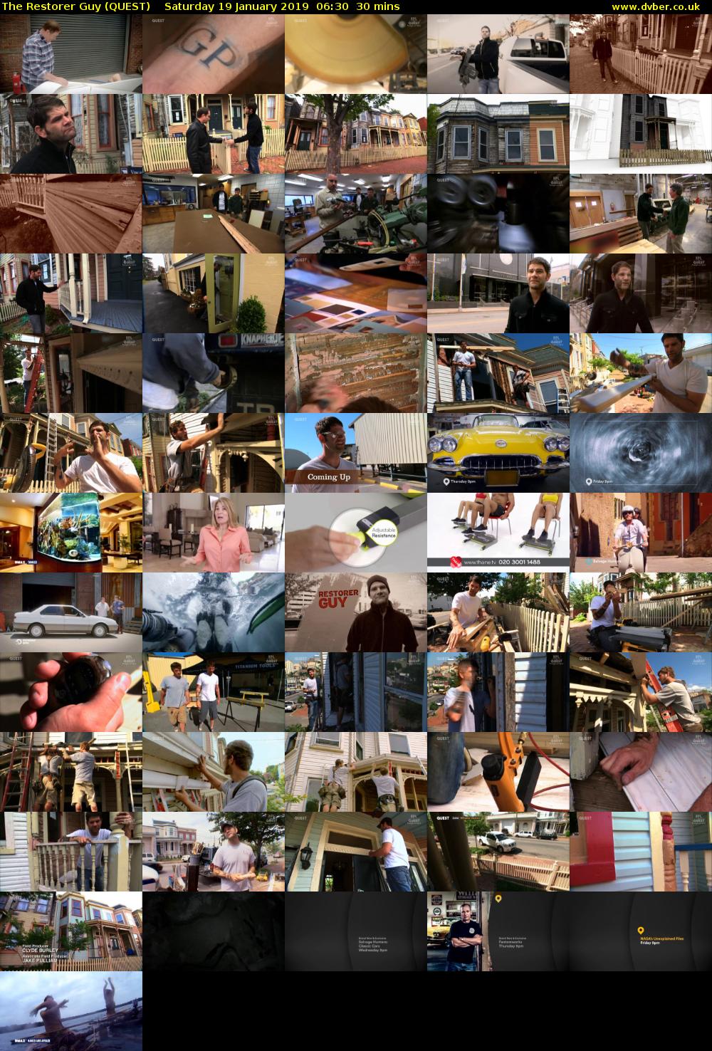 The Restorer Guy (QUEST) Saturday 19 January 2019 06:30 - 07:00