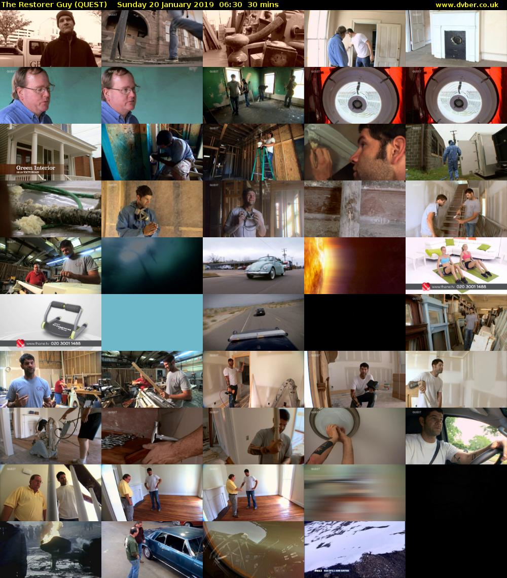 The Restorer Guy (QUEST) Sunday 20 January 2019 06:30 - 07:00