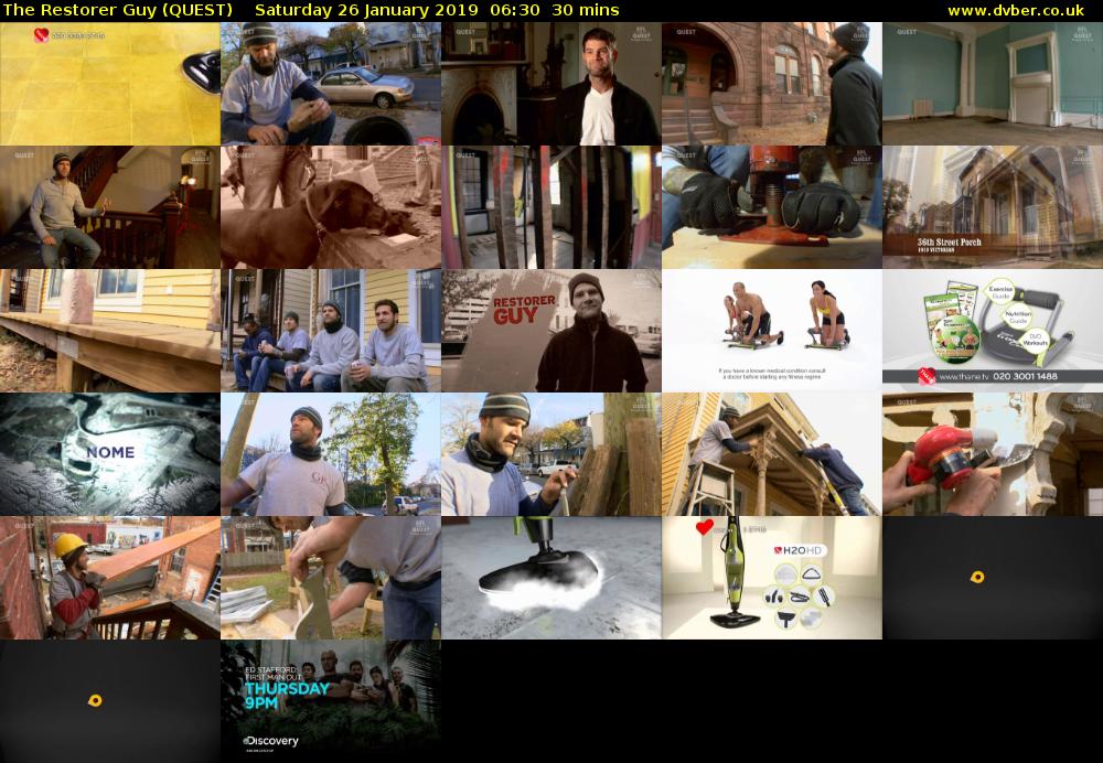 The Restorer Guy (QUEST) Saturday 26 January 2019 06:30 - 07:00