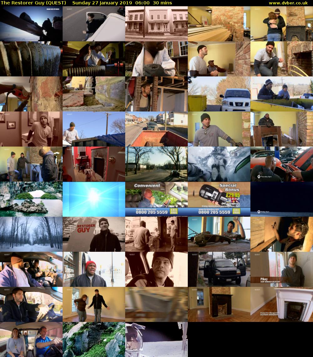 The Restorer Guy (QUEST) Sunday 27 January 2019 06:00 - 06:30