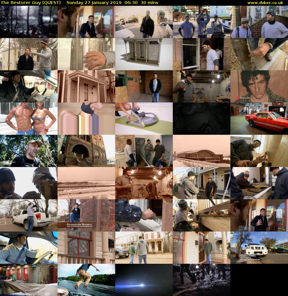 The Restorer Guy (QUEST) Sunday 27 January 2019 06:30 - 07:00
