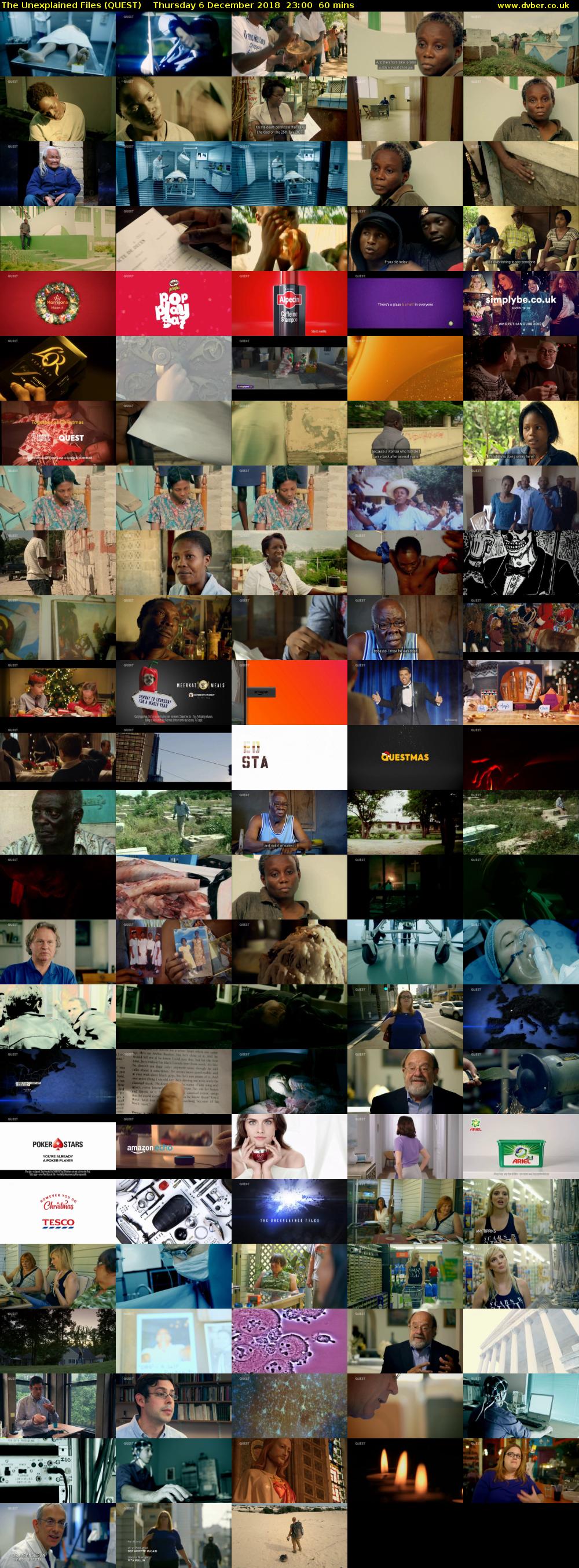 The Unexplained Files (QUEST) Thursday 6 December 2018 23:00 - 00:00