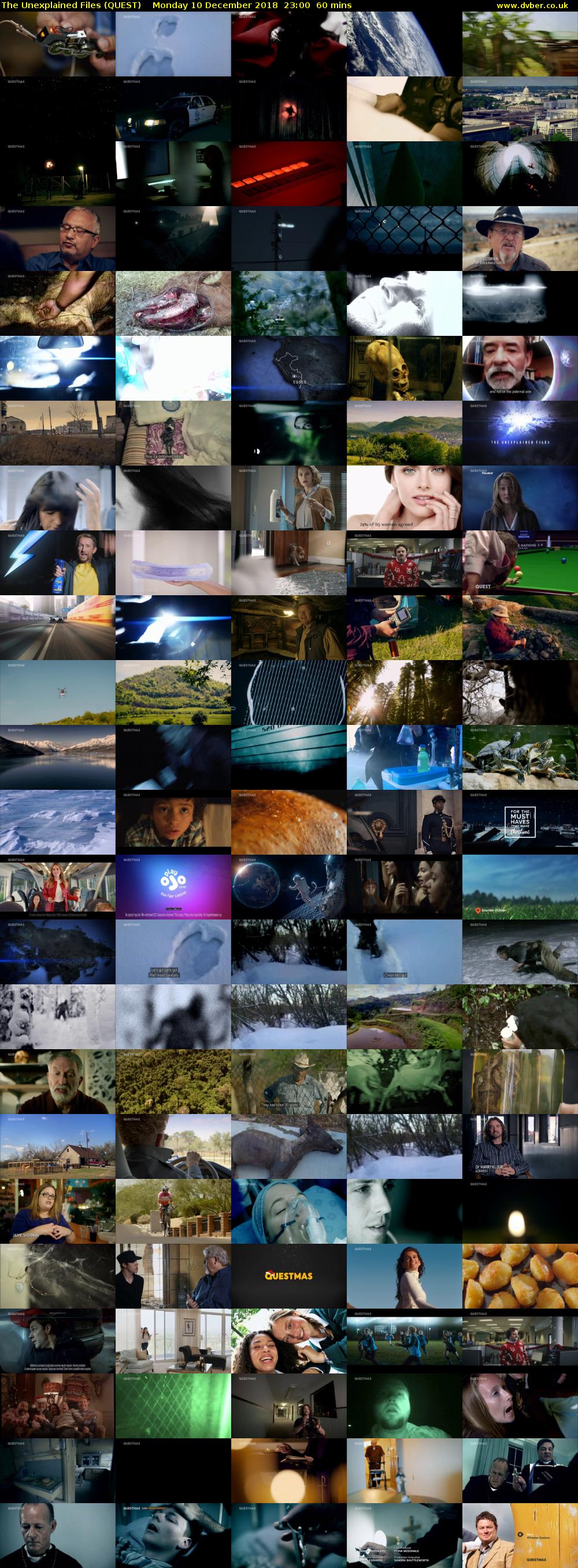 The Unexplained Files (QUEST) Monday 10 December 2018 23:00 - 00:00