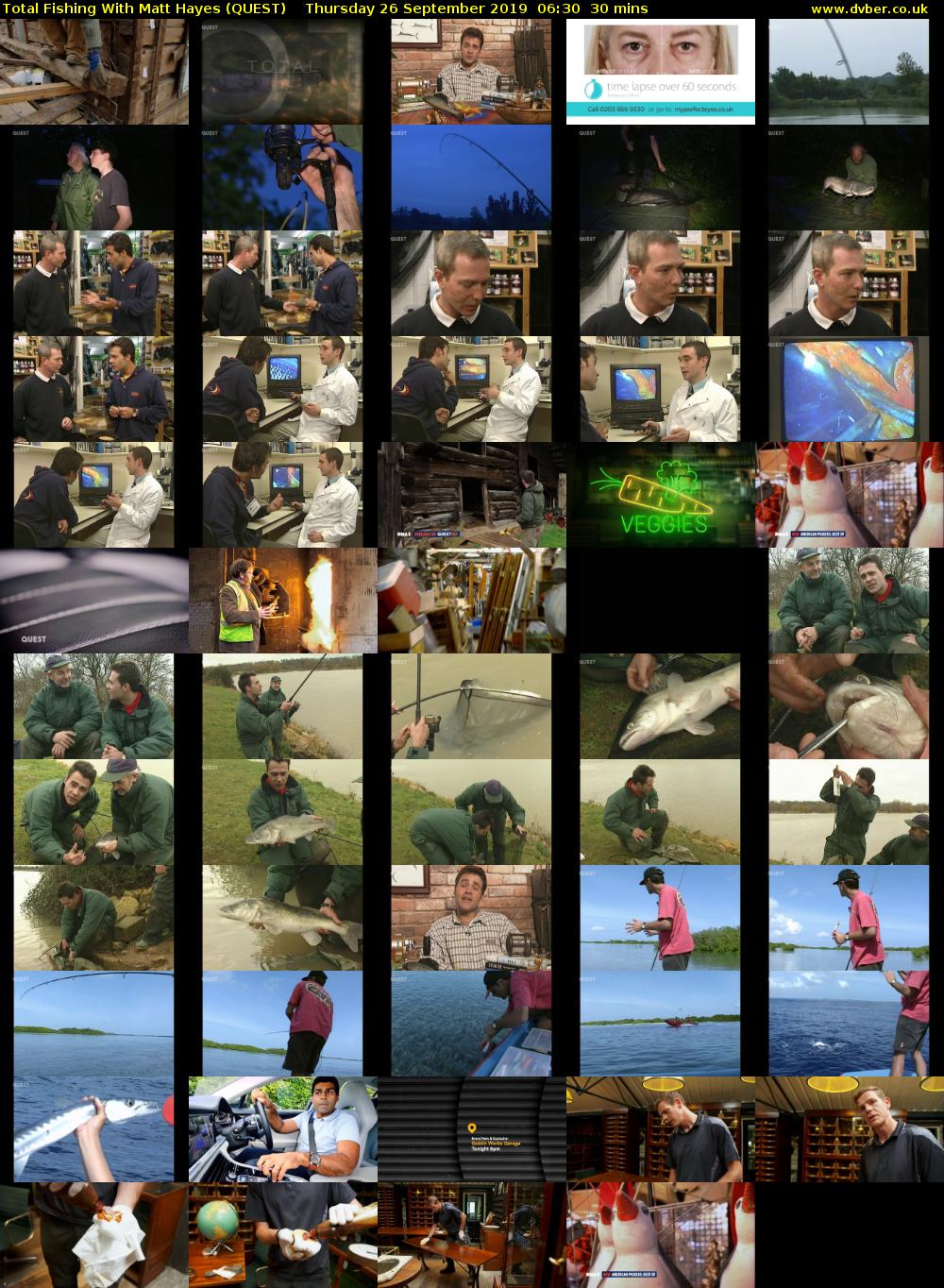 Total Fishing With Matt Hayes (QUEST) Thursday 26 September 2019 06:30 - 07:00