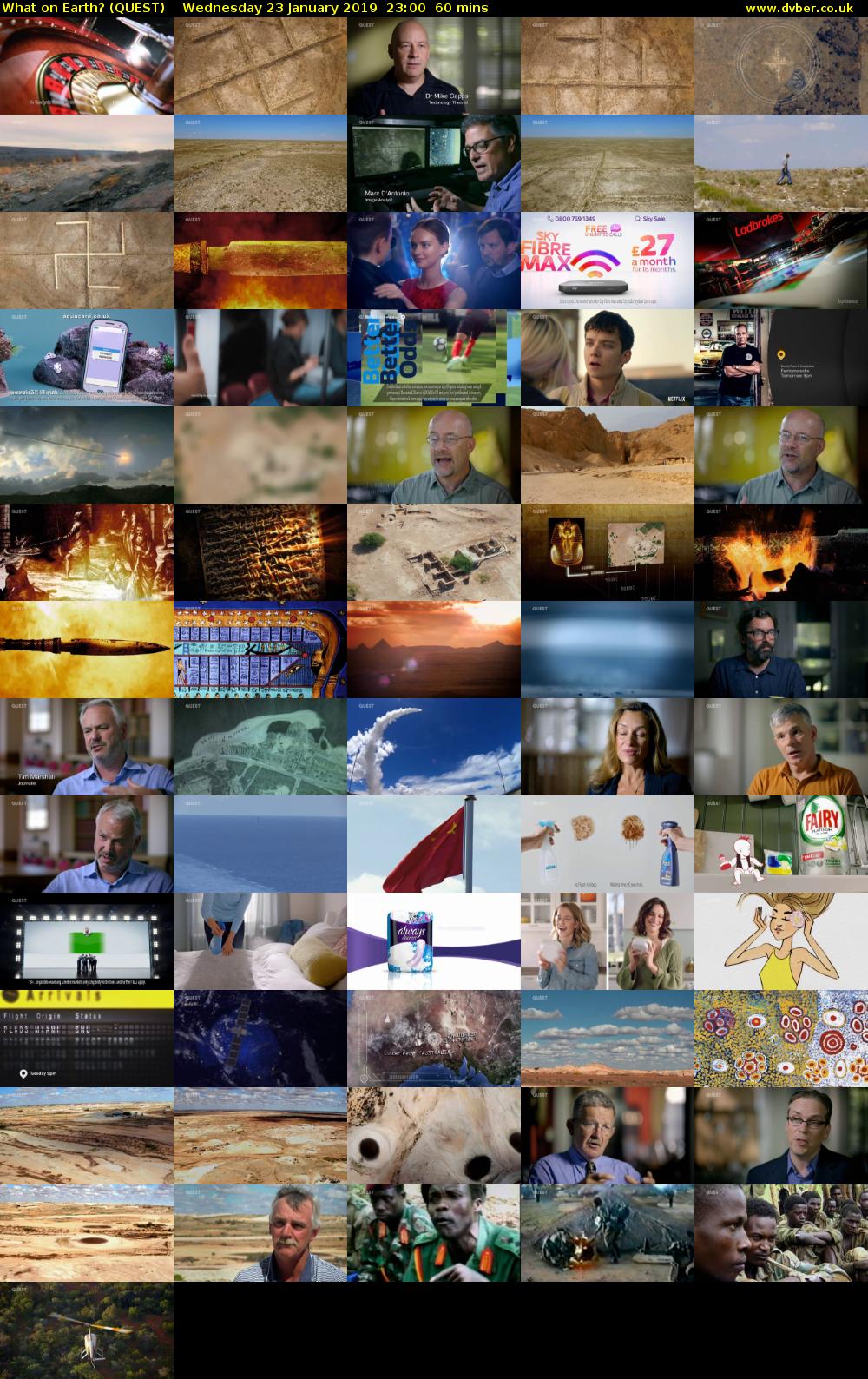 What on Earth? (QUEST) Wednesday 23 January 2019 23:00 - 00:00