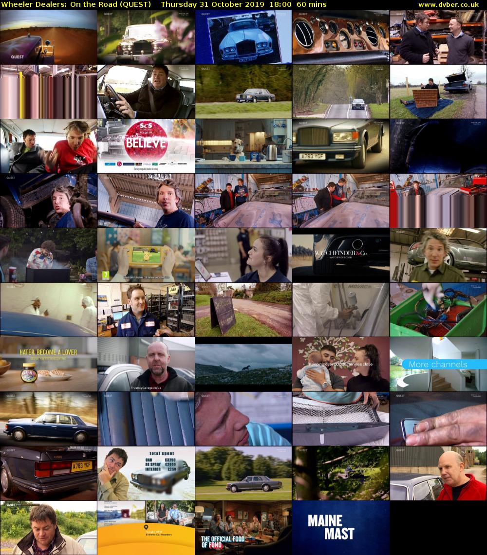 Wheeler Dealers: On the Road (QUEST) Thursday 31 October 2019 18:00 - 19:00