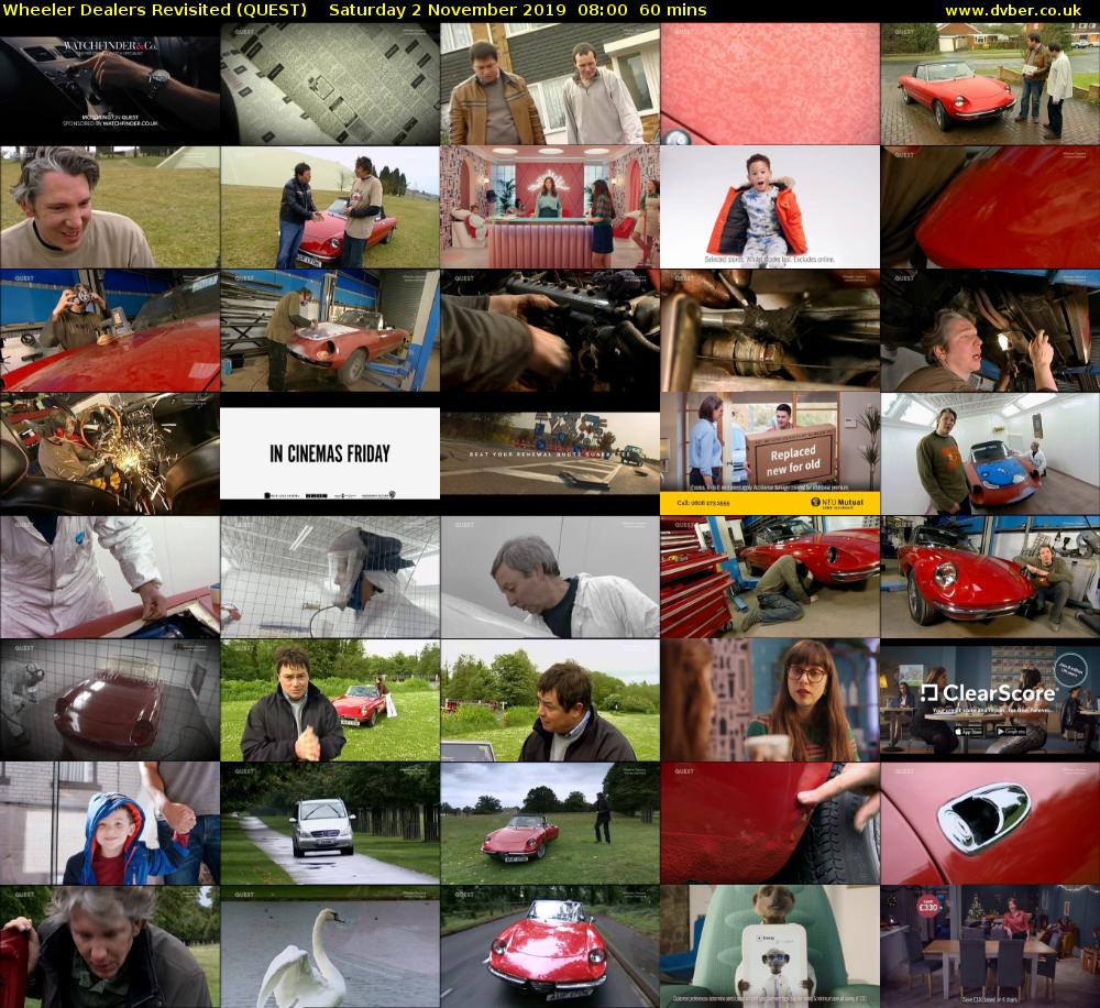 Wheeler Dealers Revisited (QUEST) Saturday 2 November 2019 08:00 - 09:00