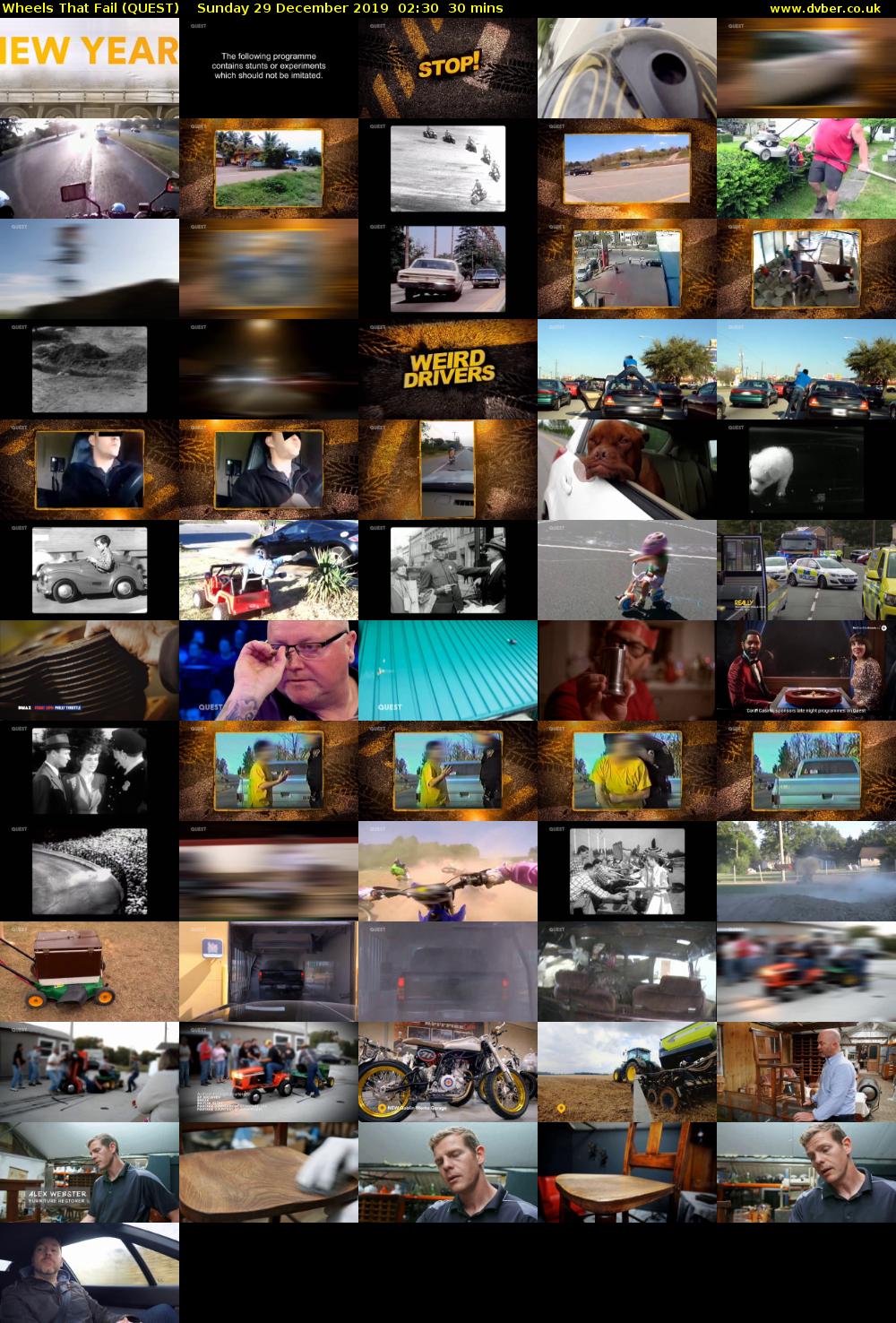 Wheels that Fail (QUEST) Sunday 29 December 2019 02:30 - 03:00