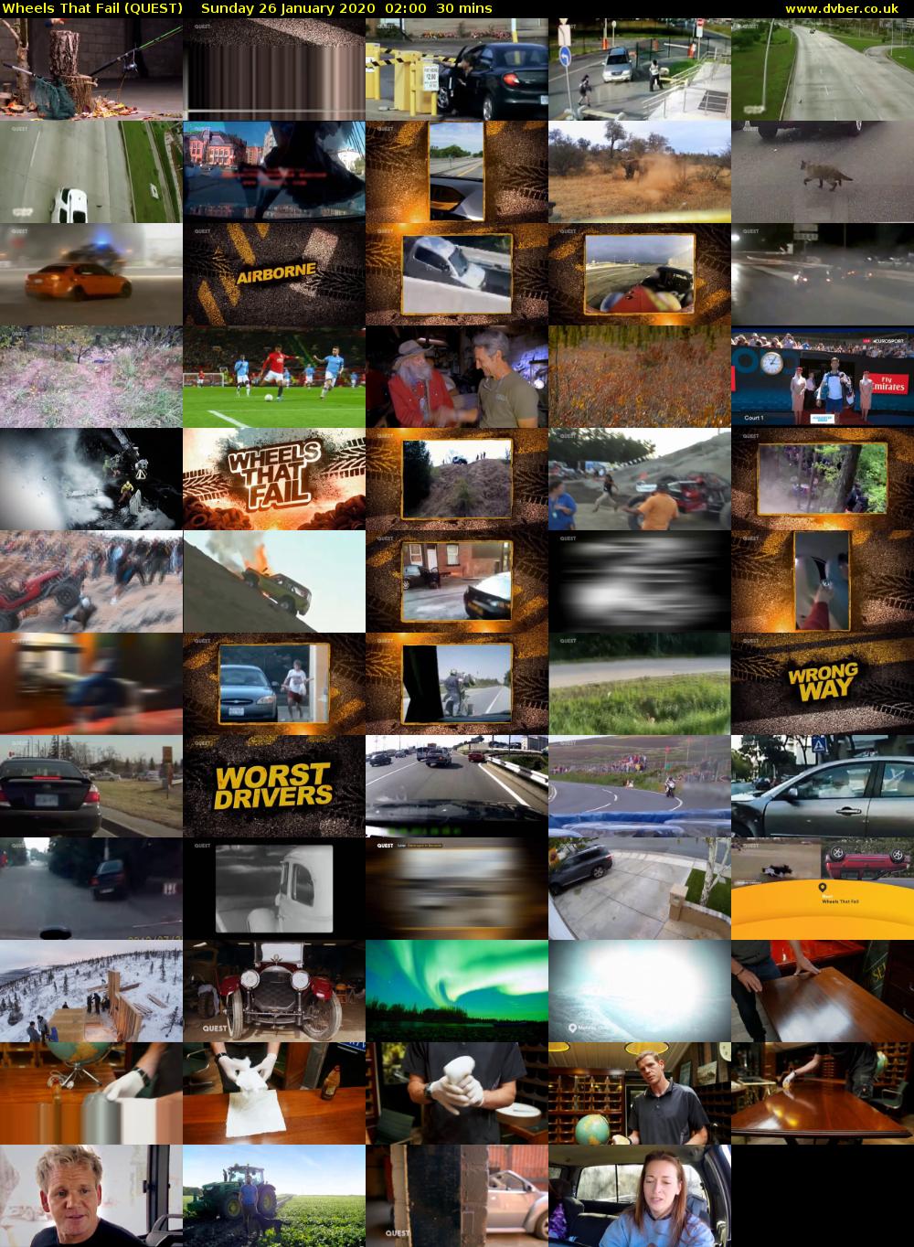 Wheels that Fail (QUEST) Sunday 26 January 2020 02:00 - 02:30