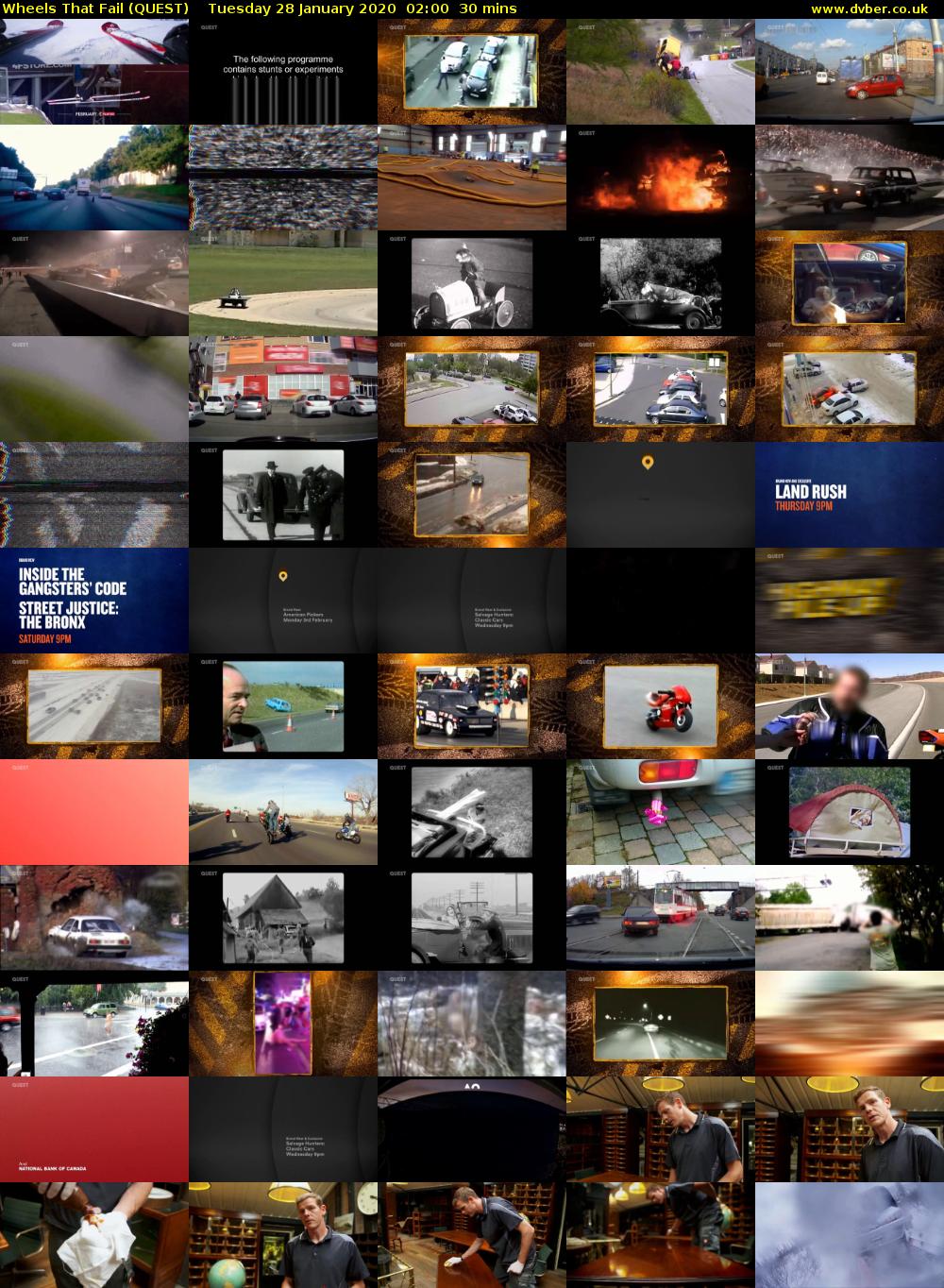 Wheels that Fail (QUEST) Tuesday 28 January 2020 02:00 - 02:30