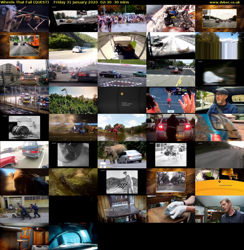 Wheels that Fail (QUEST) Friday 31 January 2020 02:30 - 03:00