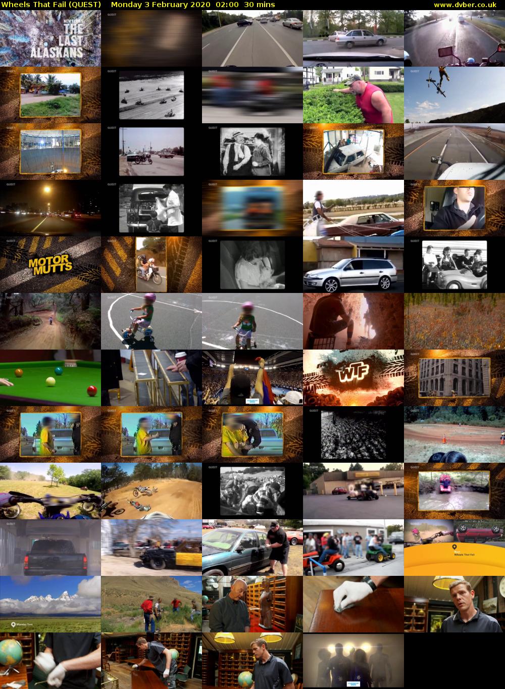 Wheels that Fail (QUEST) Monday 3 February 2020 02:00 - 02:30