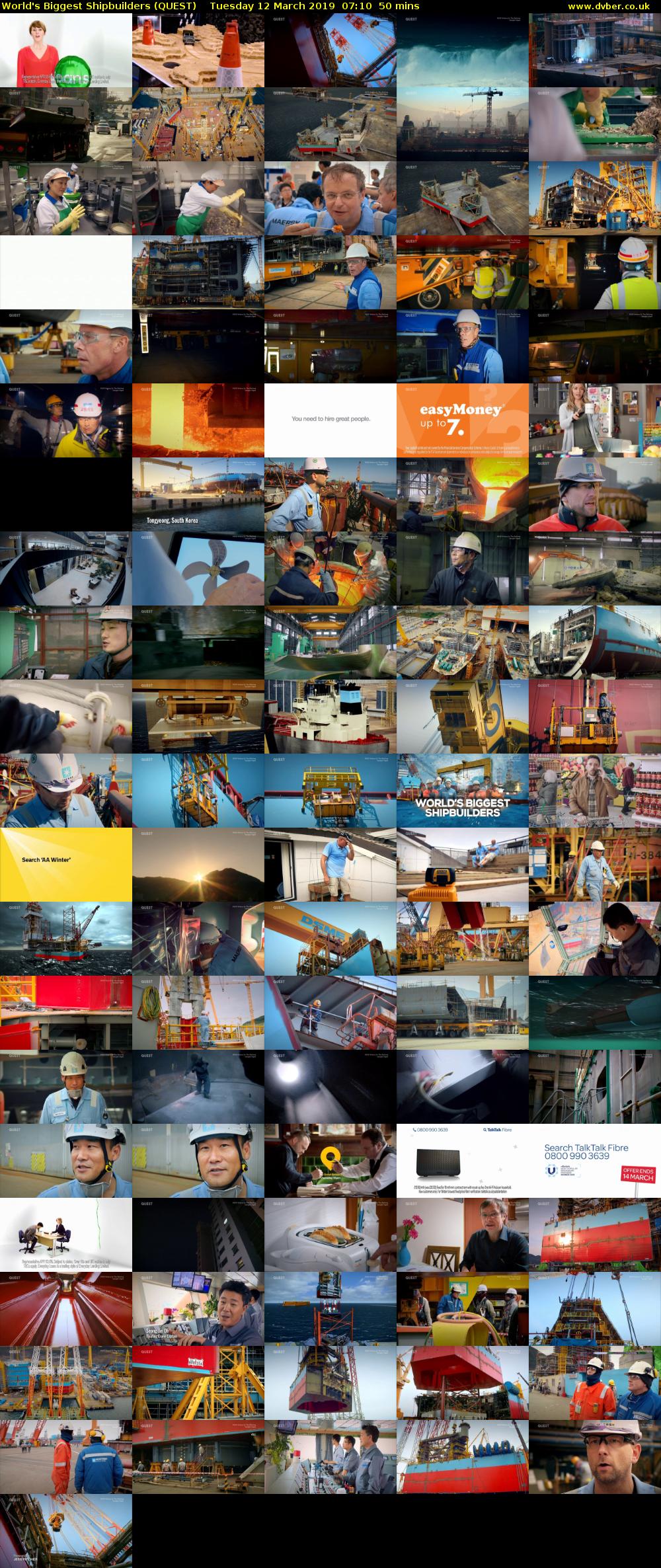 World's Biggest Shipbuilders (QUEST) Tuesday 12 March 2019 07:10 - 08:00