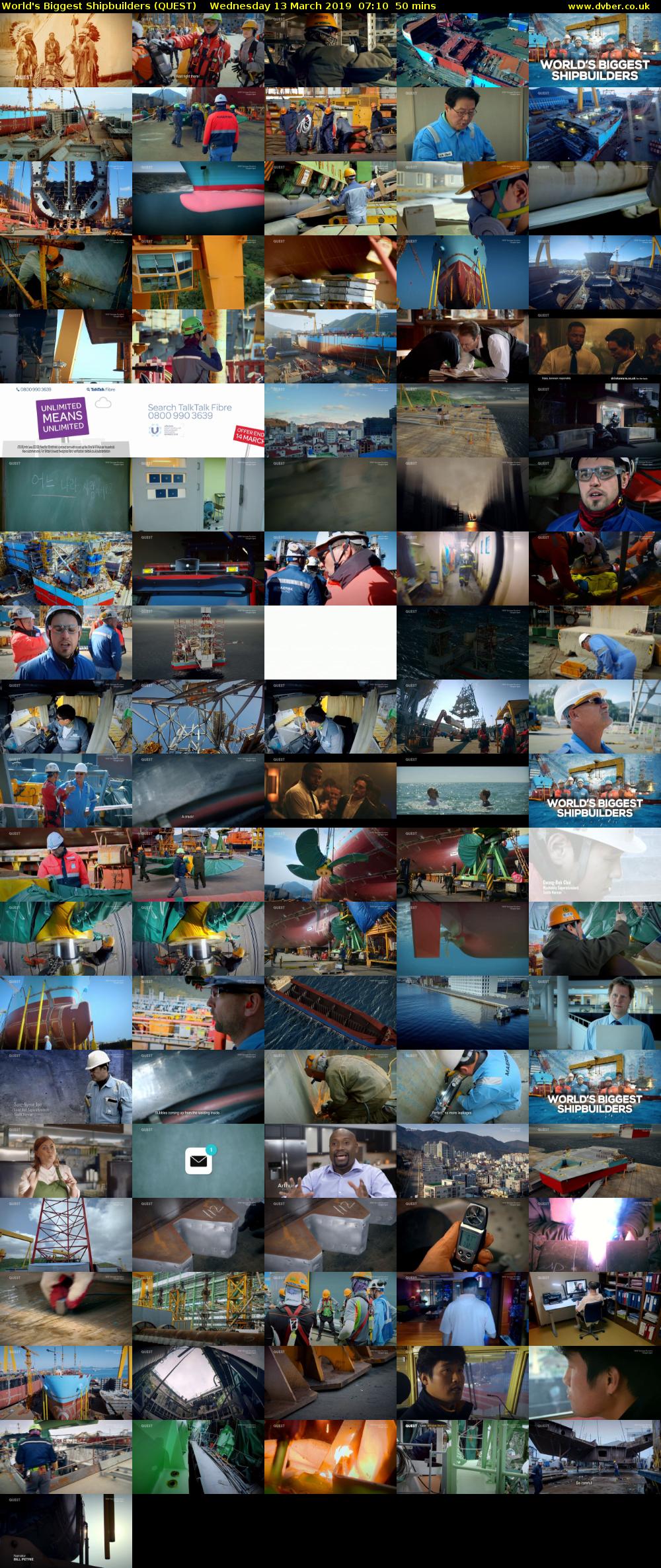 World's Biggest Shipbuilders (QUEST) Wednesday 13 March 2019 07:10 - 08:00
