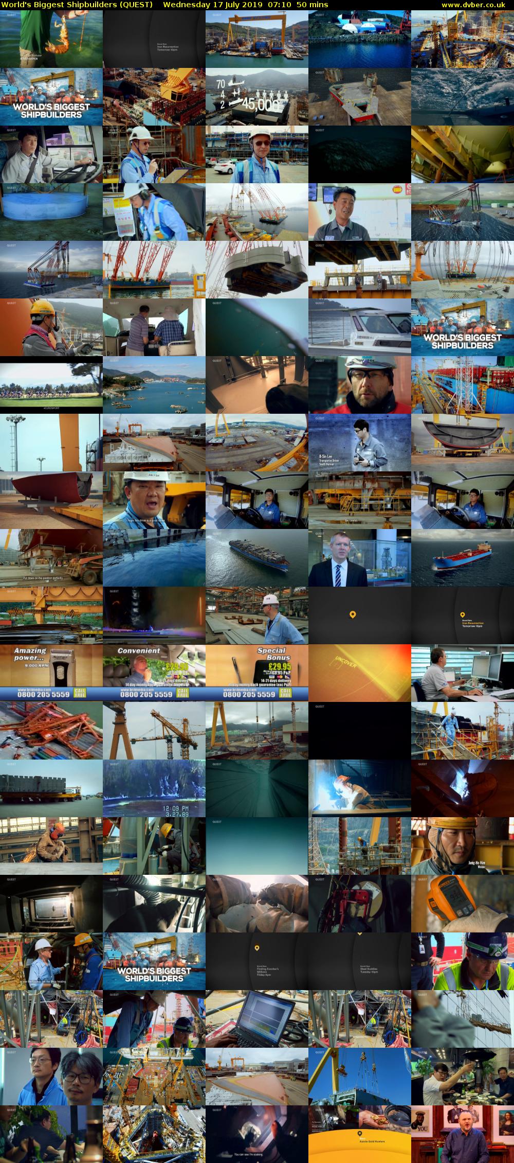 World's Biggest Shipbuilders (QUEST) Wednesday 17 July 2019 07:10 - 08:00