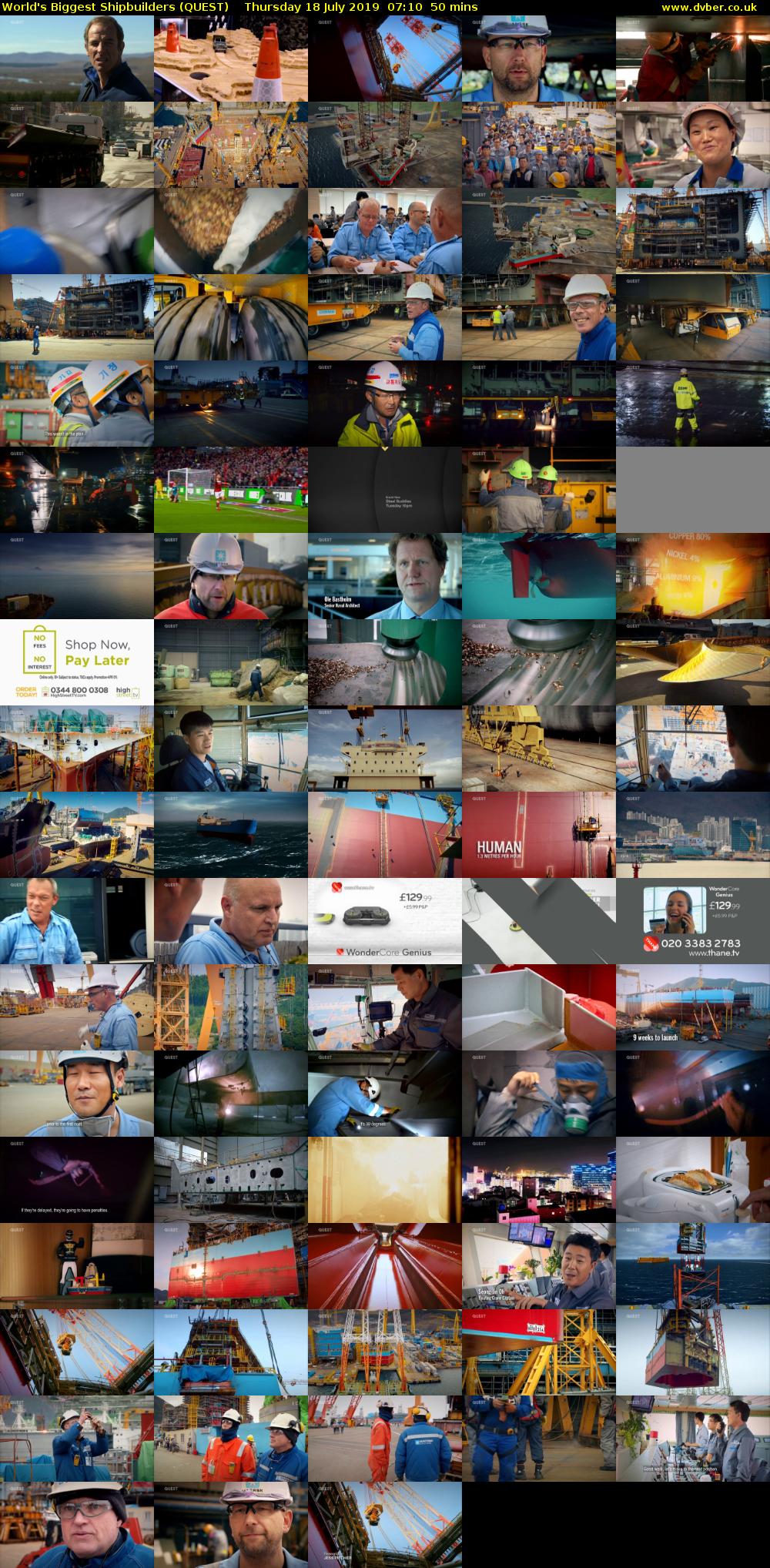 World's Biggest Shipbuilders (QUEST) Thursday 18 July 2019 07:10 - 08:00