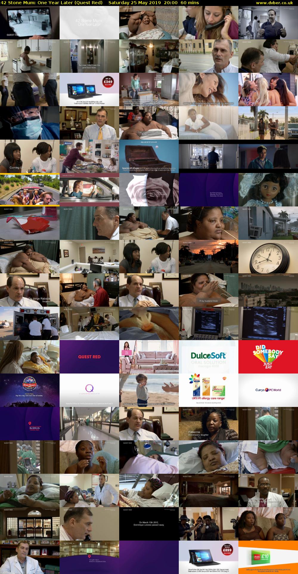 42 Stone Mum: One Year Later (Quest Red) Saturday 25 May 2019 20:00 - 21:00
