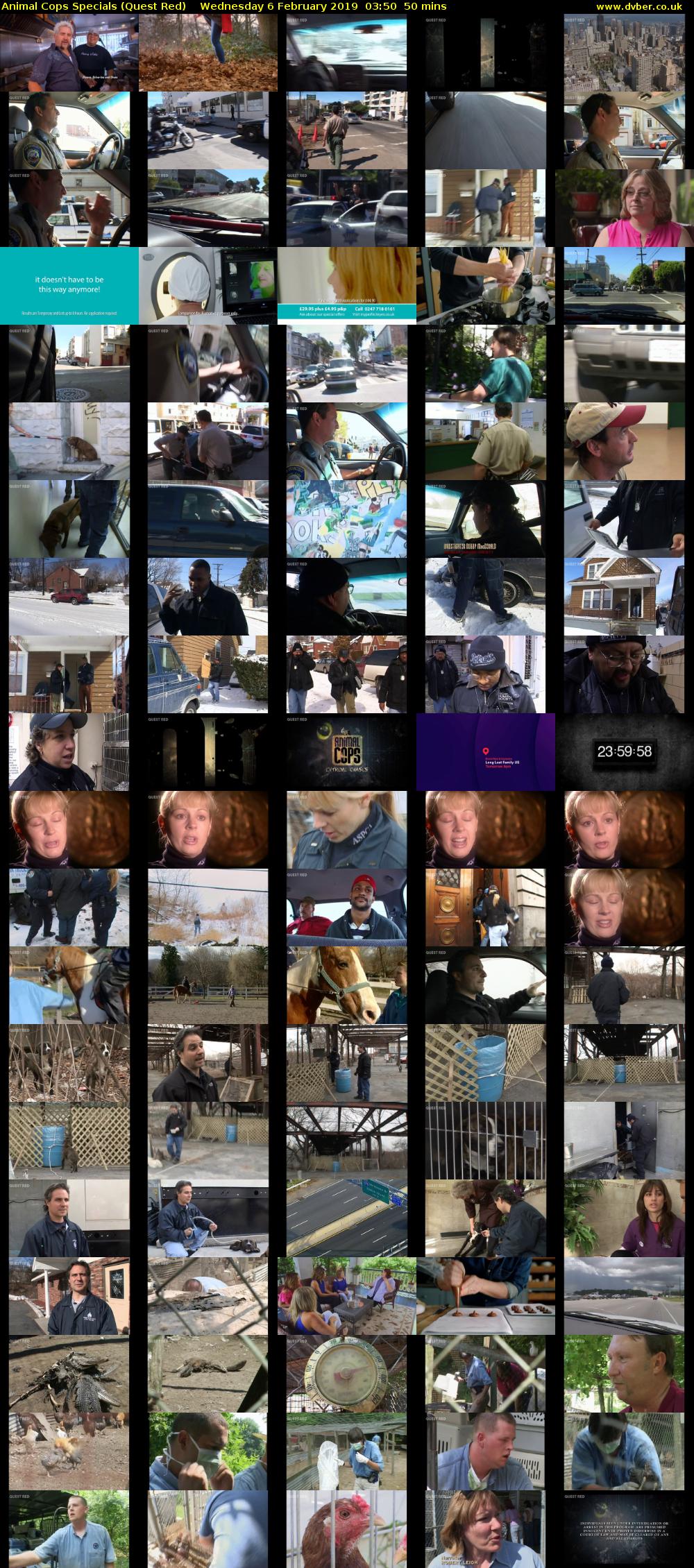 Animal Cops Specials (Quest Red) Wednesday 6 February 2019 03:50 - 04:40