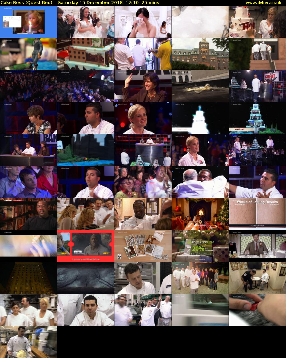 Cake Boss (Quest Red) Saturday 15 December 2018 12:10 - 12:35