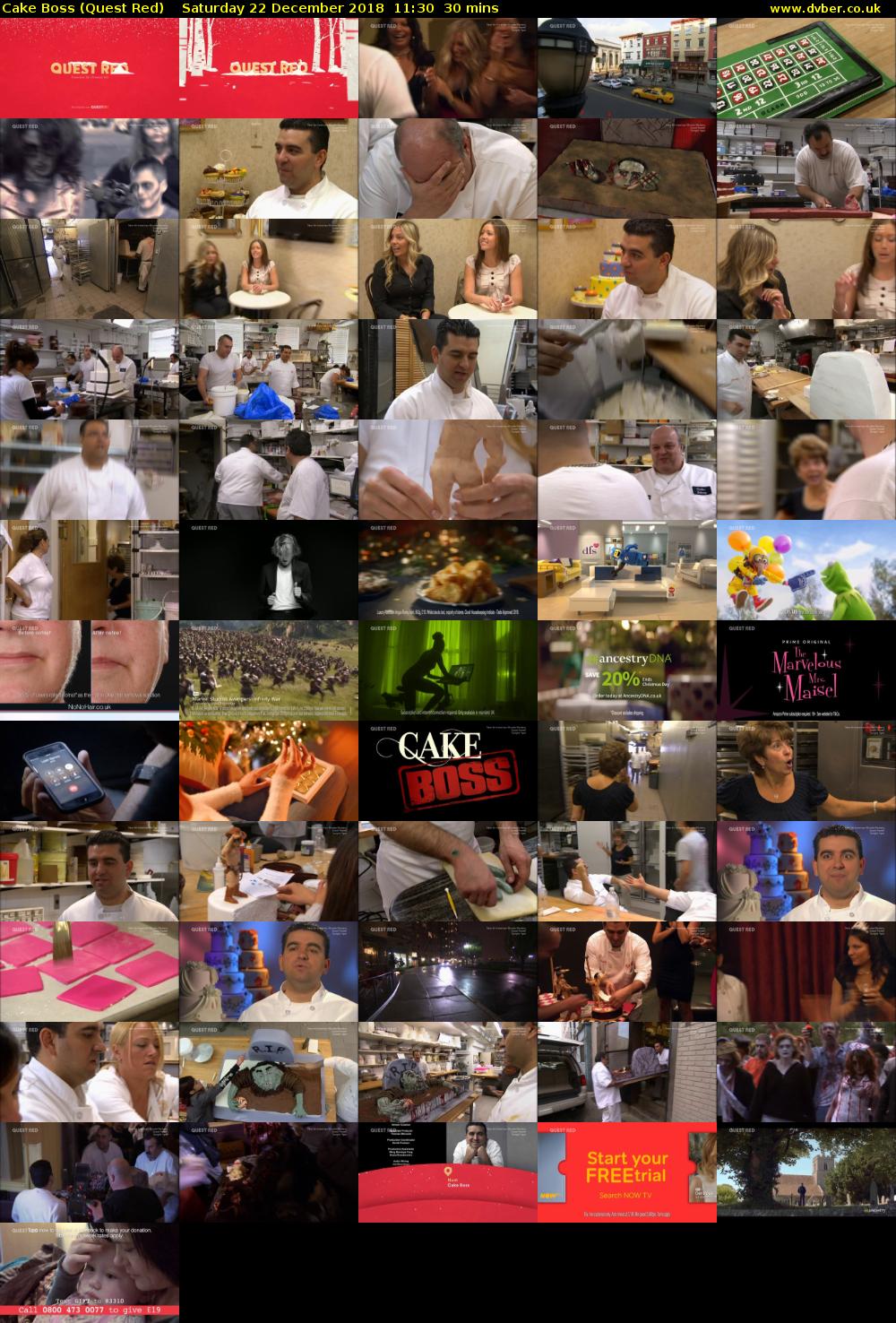 Cake Boss (Quest Red) Saturday 22 December 2018 11:30 - 12:00